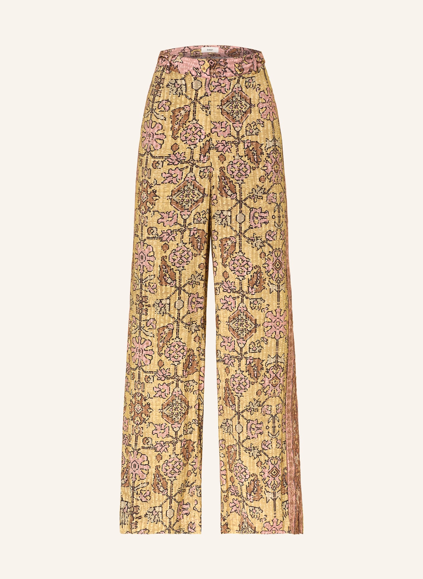 ba&sh Marlenehose PALI: GELB / BRAUN / PINK