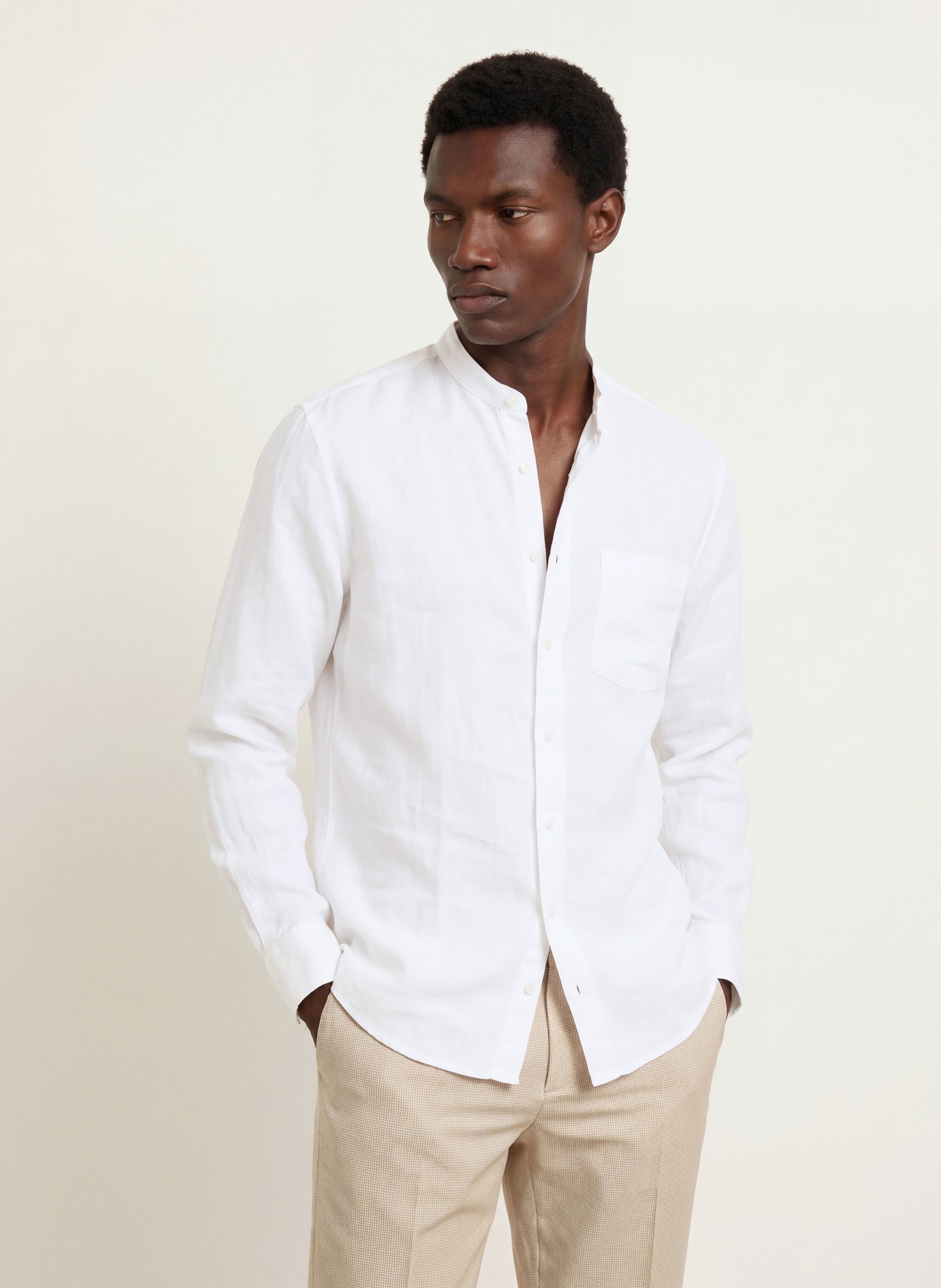 seidensticker Leinenhemd Regular Fit: WEISS