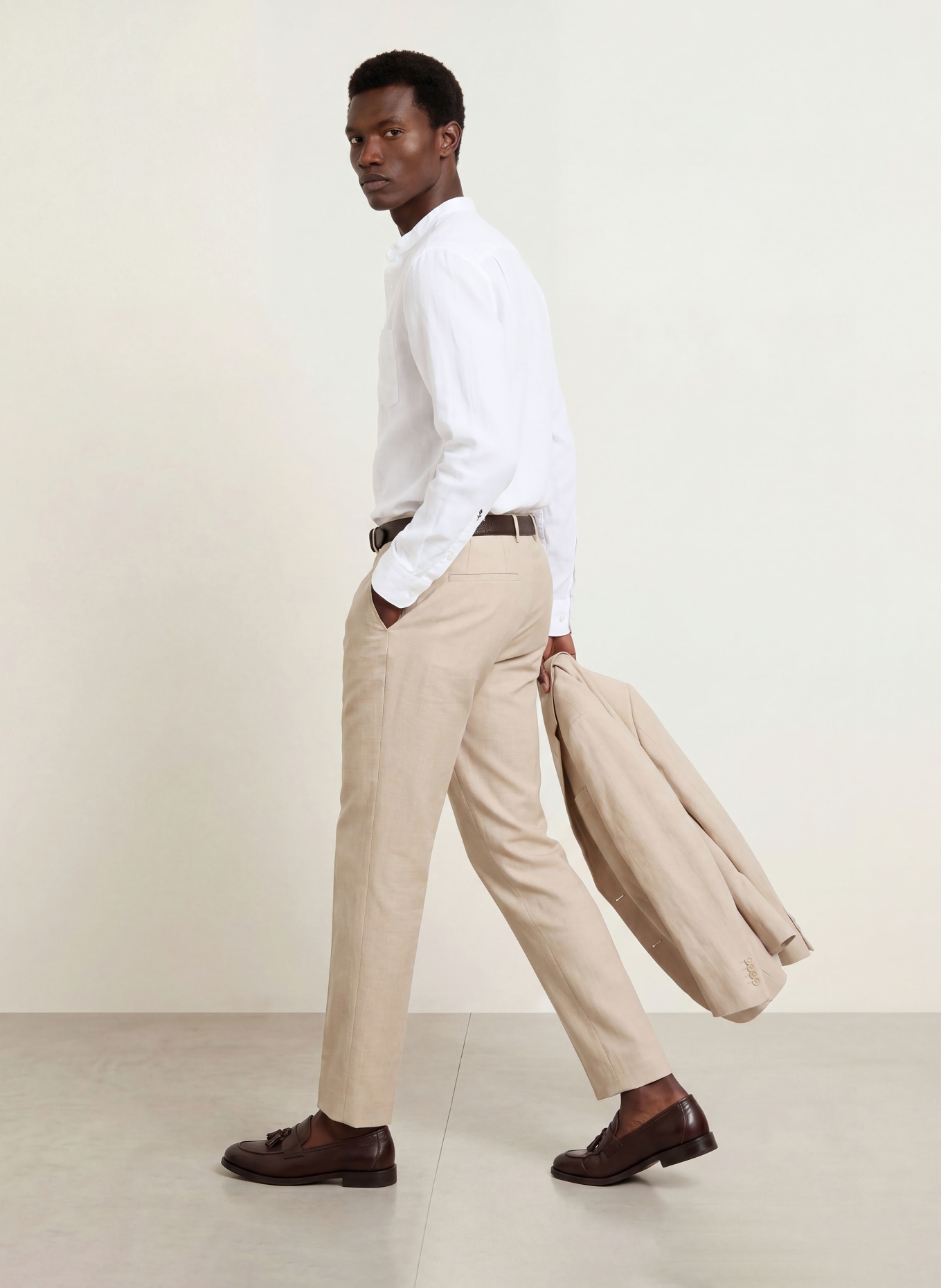 seidensticker Leinenhemd Regular Fit: WEISS