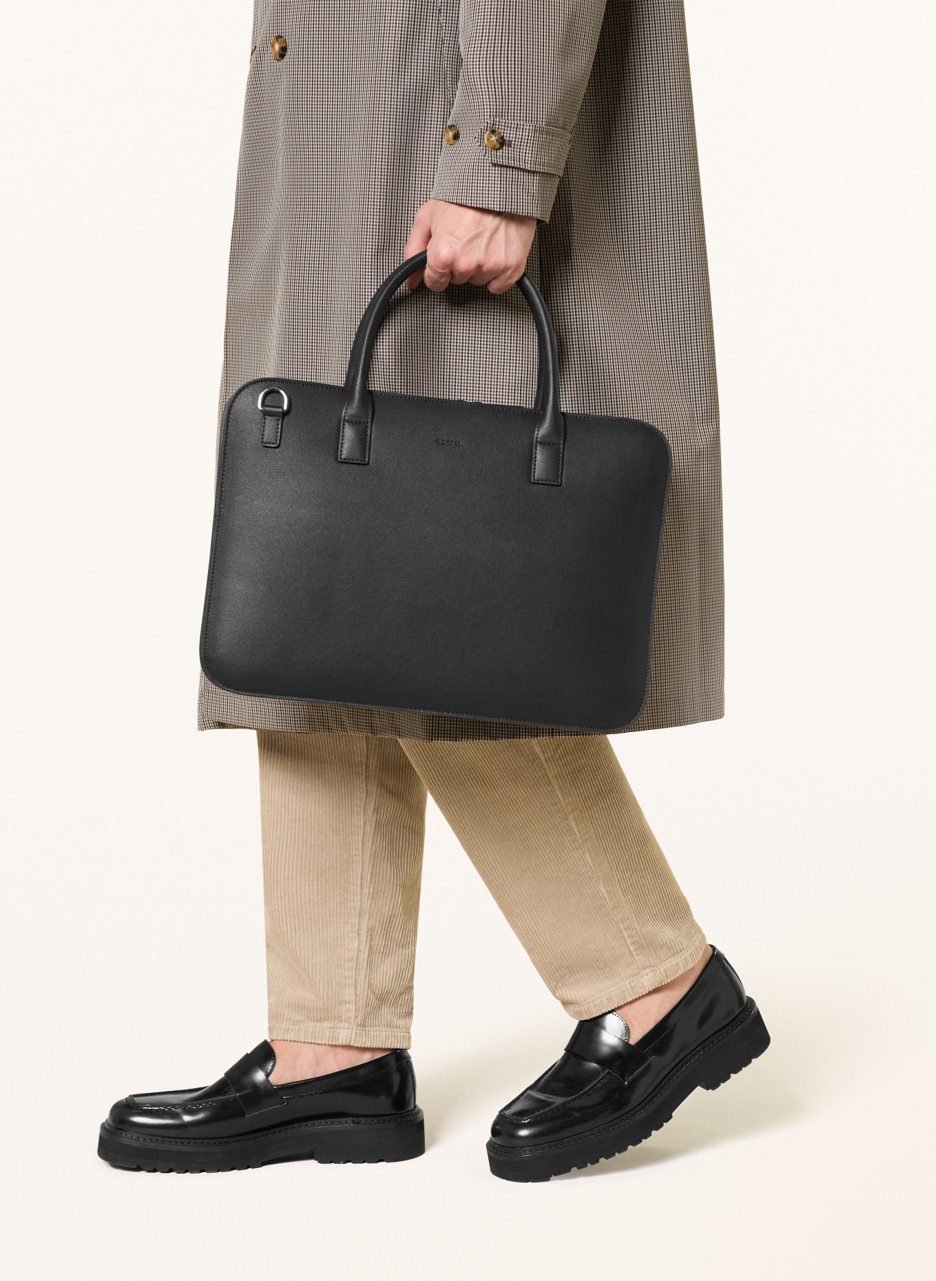 NORTVI Laptoptas: ZWART / PLATINA
