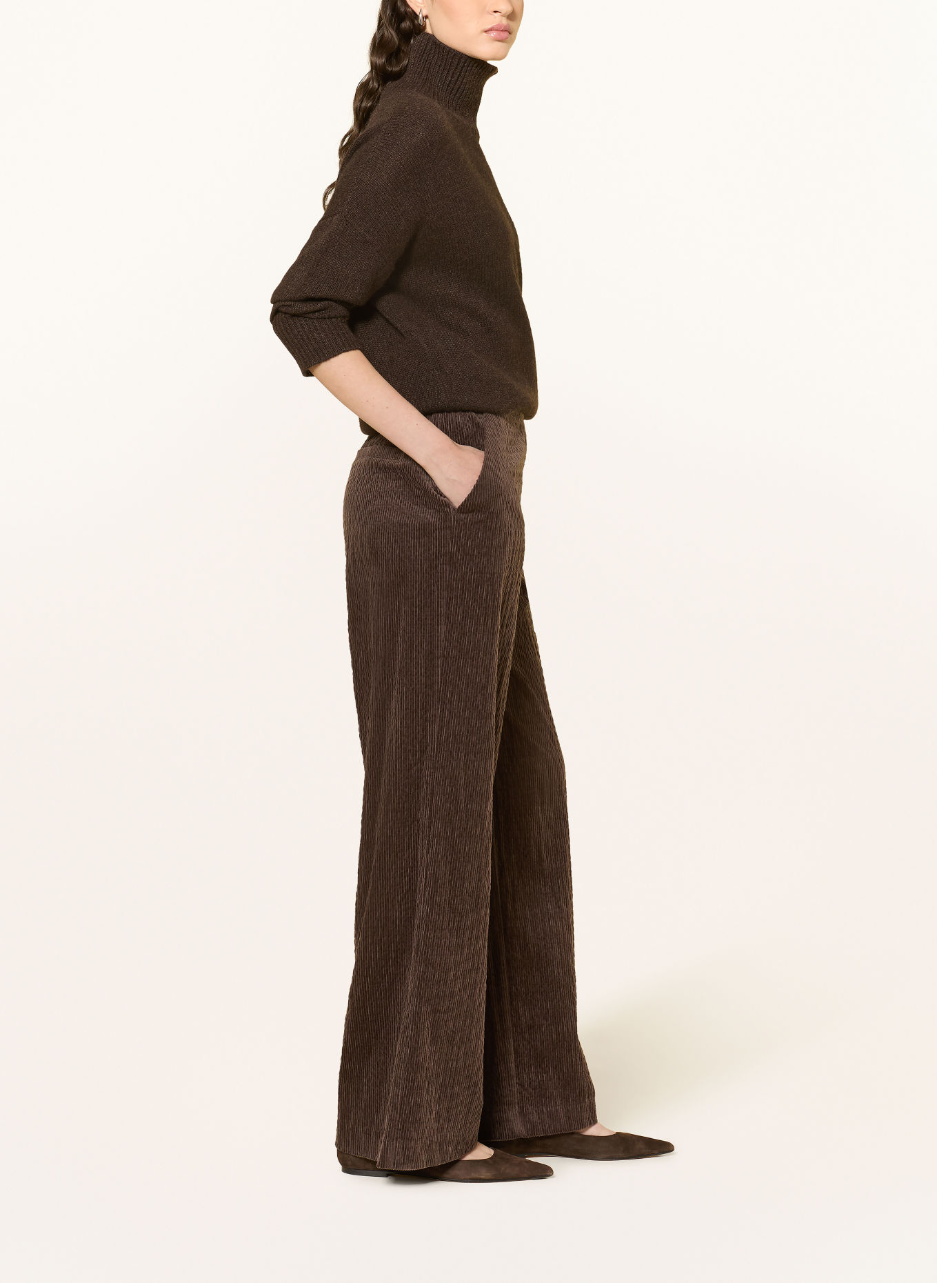 OPUS PANTS Cordbroek MUCIA BASE: GRIJS