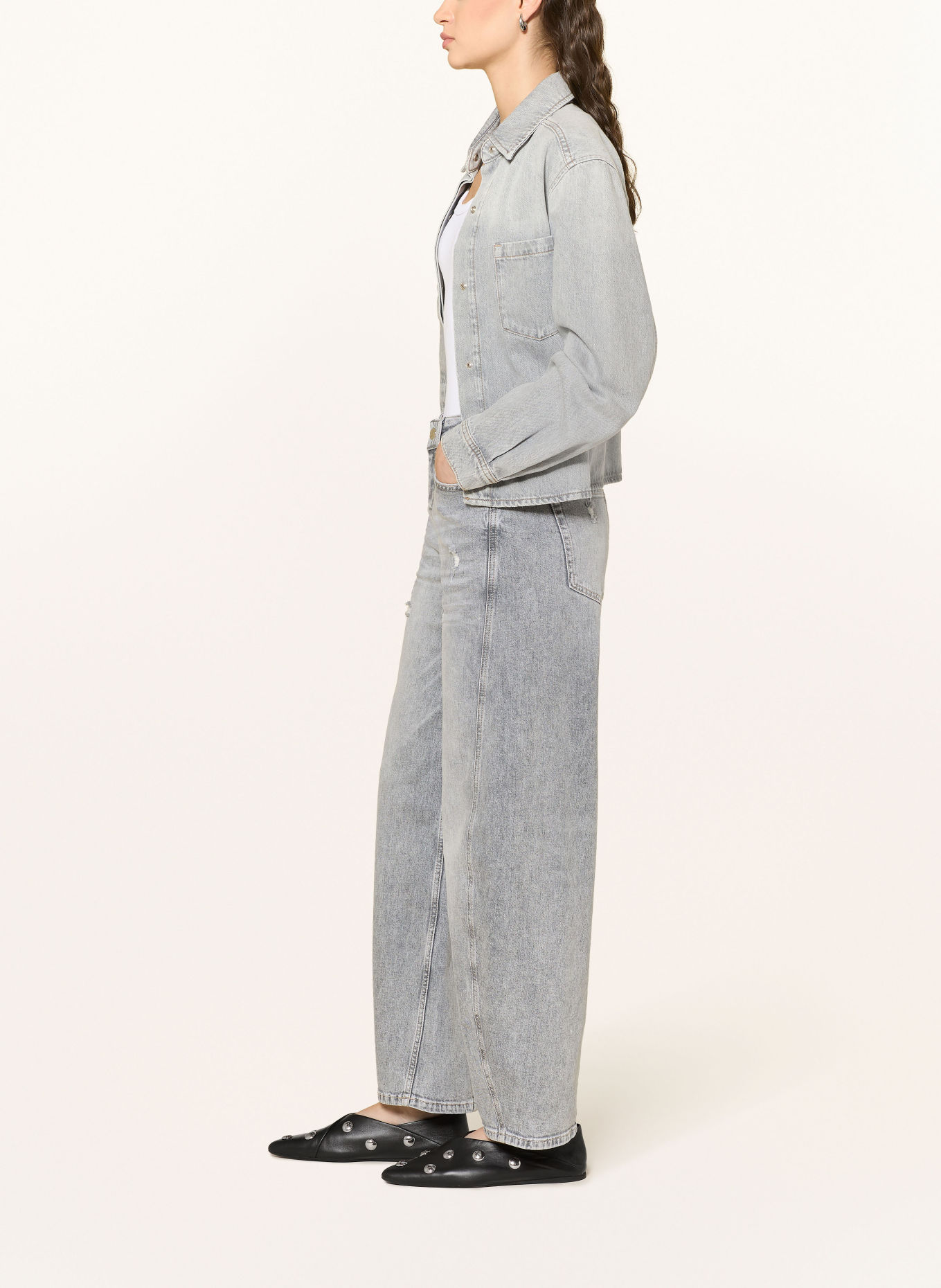 OPUS PANTS Barrel Jeans MENI MOON: 70372 mid grey