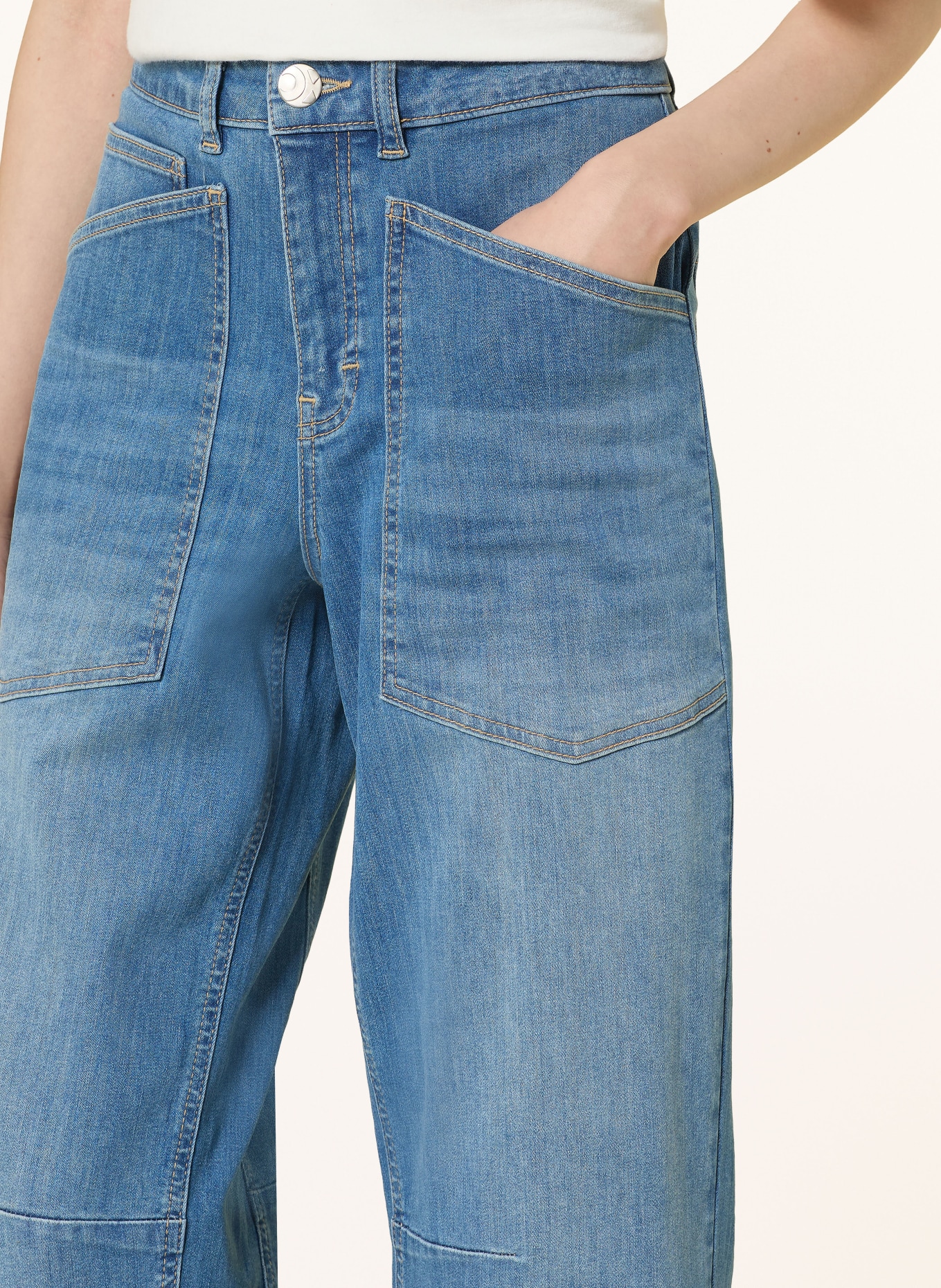 OPUS PANTS Barrel Jeans MELLY BREEZE: 70365 mid blue
