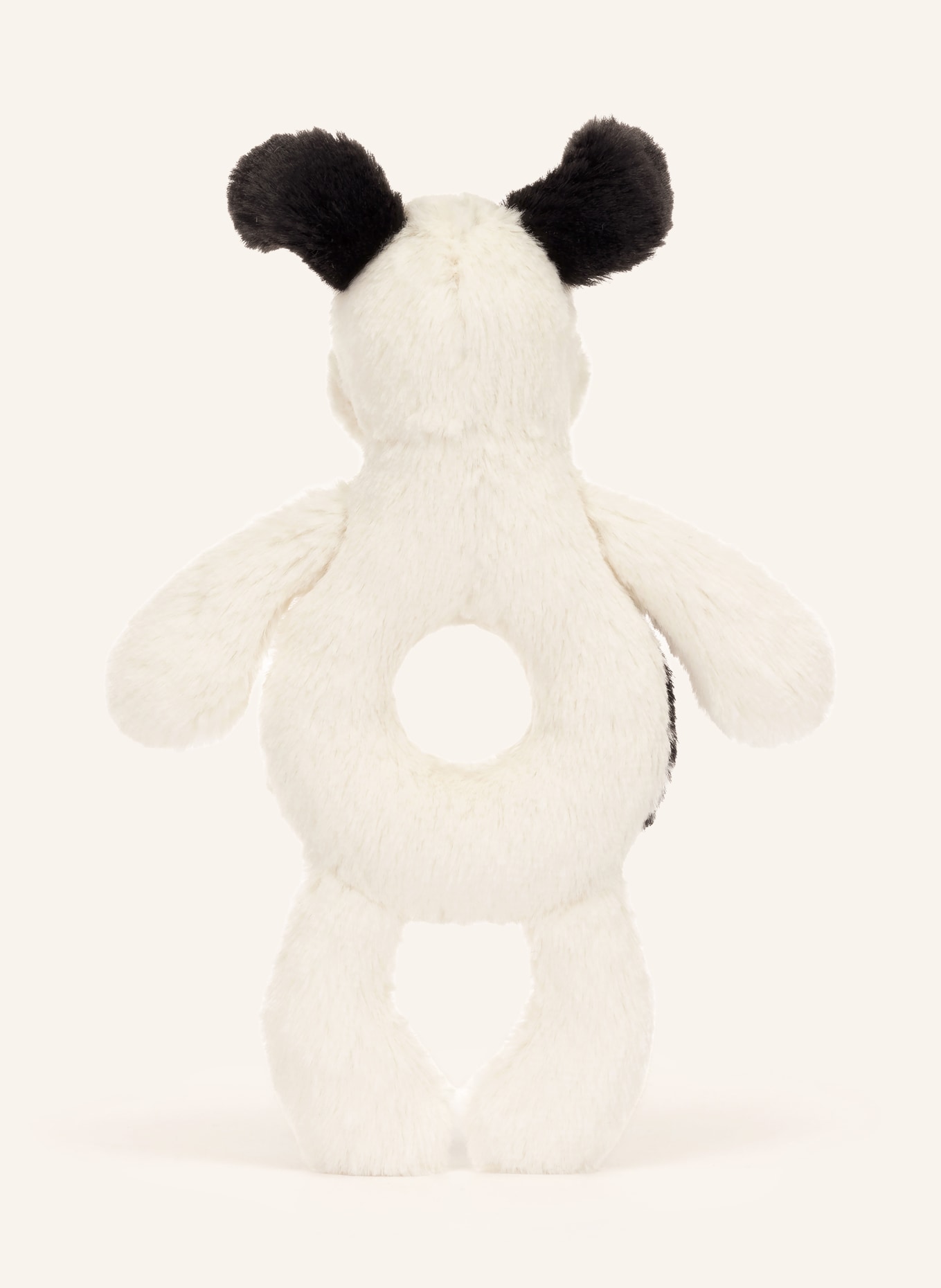 Jellycat Knuffelrammelaar RUFFERTY PUPPY: WIT / ZWART