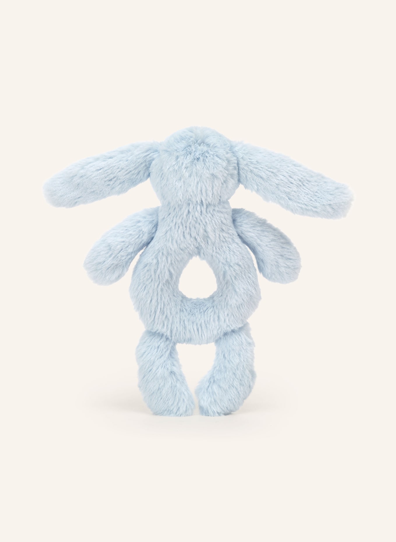 Jellycat Knuffelrammelaar BASHFUL BLUE BUNNY: LICHTBLAUW