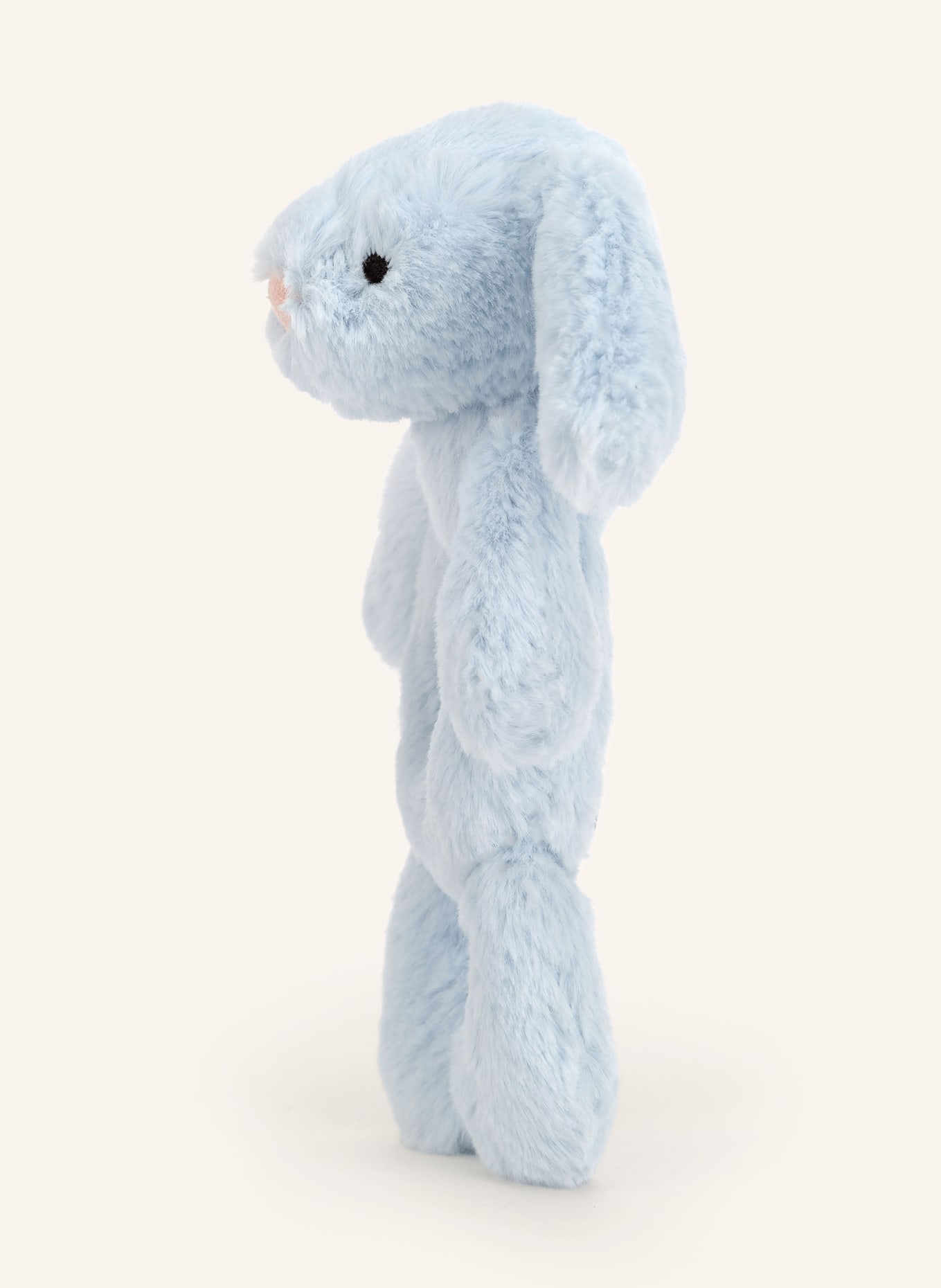 Jellycat Knuffelrammelaar BASHFUL BLUE BUNNY: LICHTBLAUW