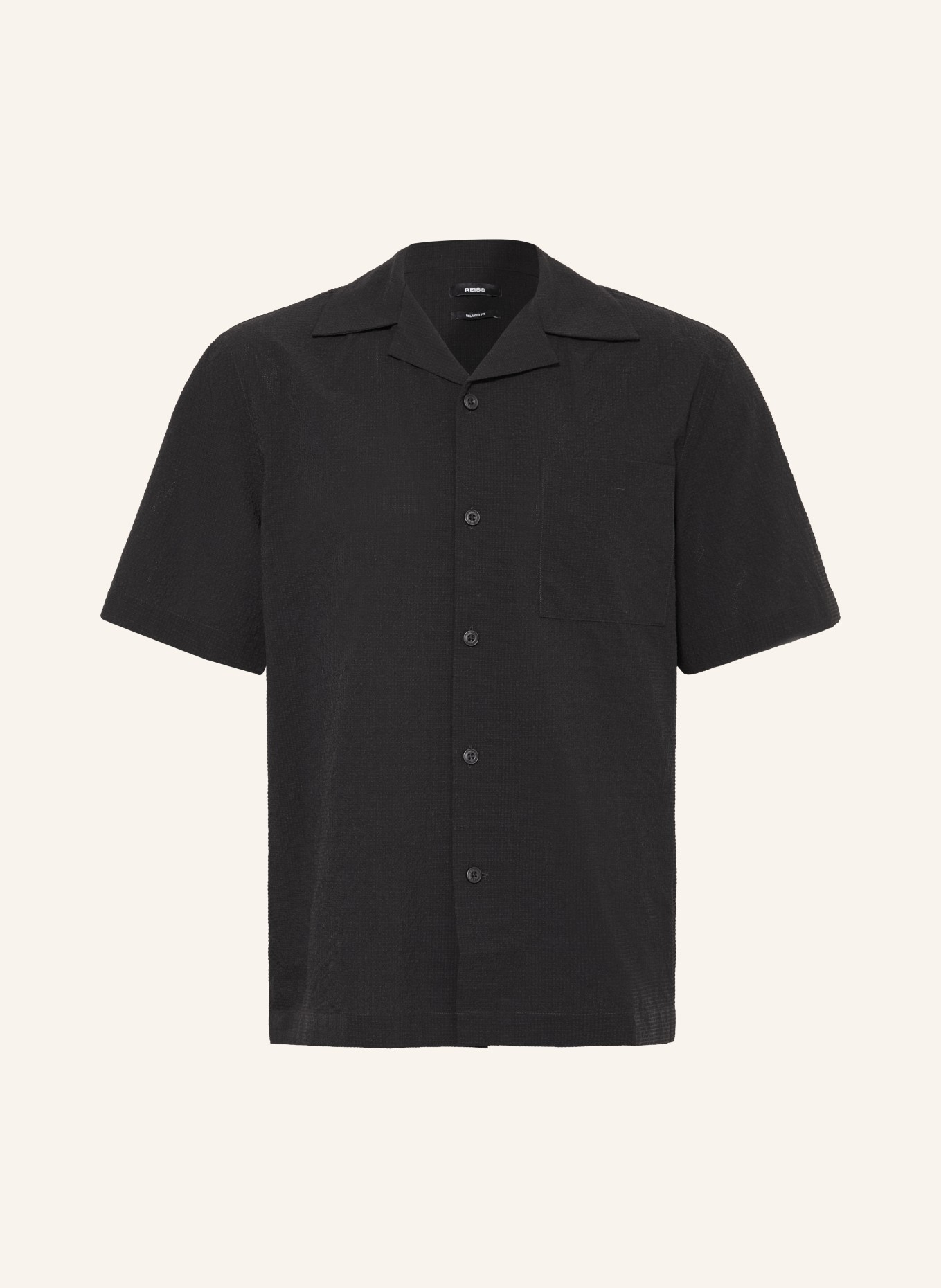 REISS Resorthemd ECLIPSE Relexed Fit: SCHWARZ