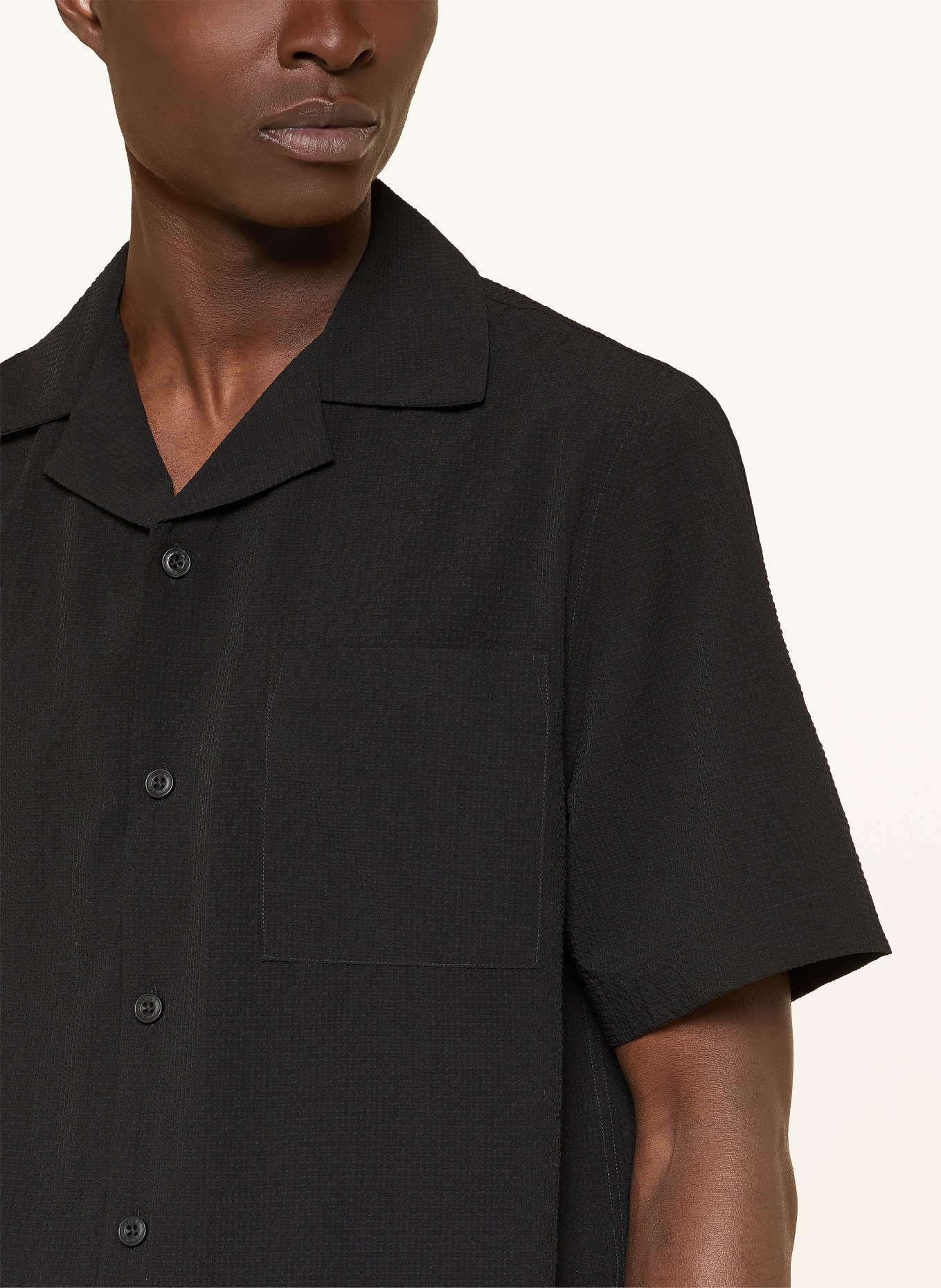 REISS Resorthemd ECLIPSE Relexed Fit: SCHWARZ