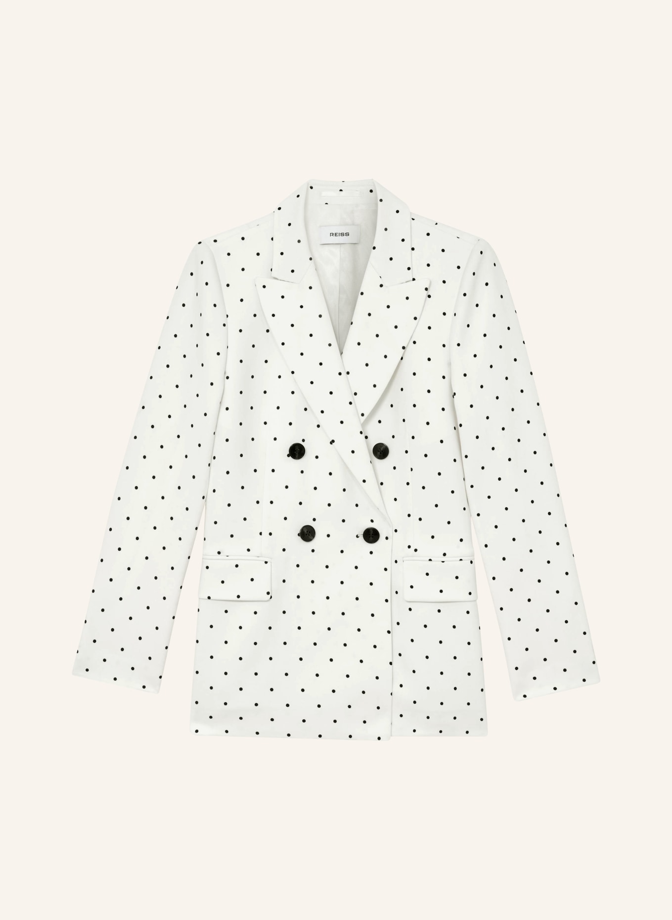 REISS Blazer BEATRIX: WEISS / SCHWARZ
