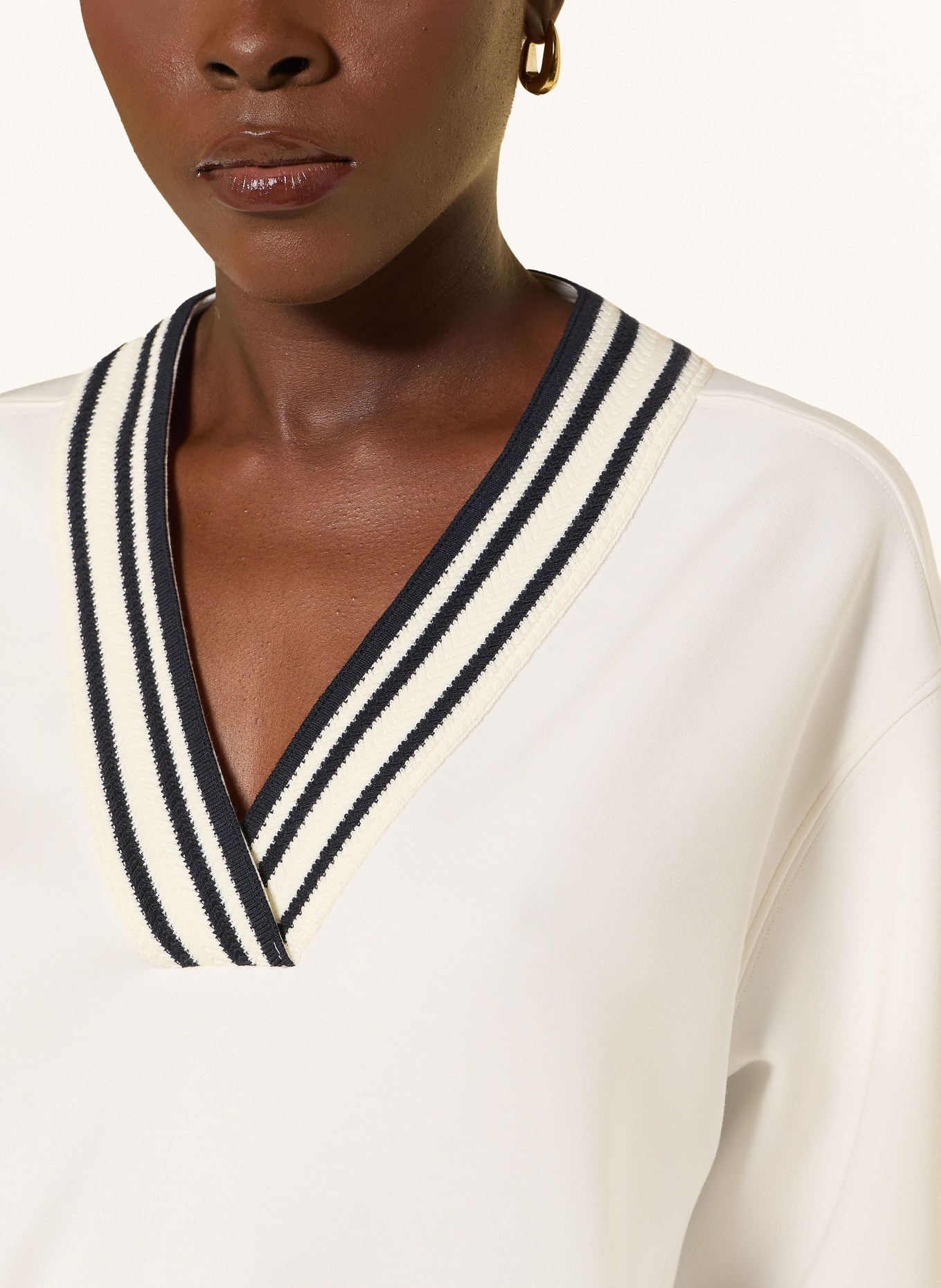 REISS Sweat-shirt VERITY: BLANC / NOIR