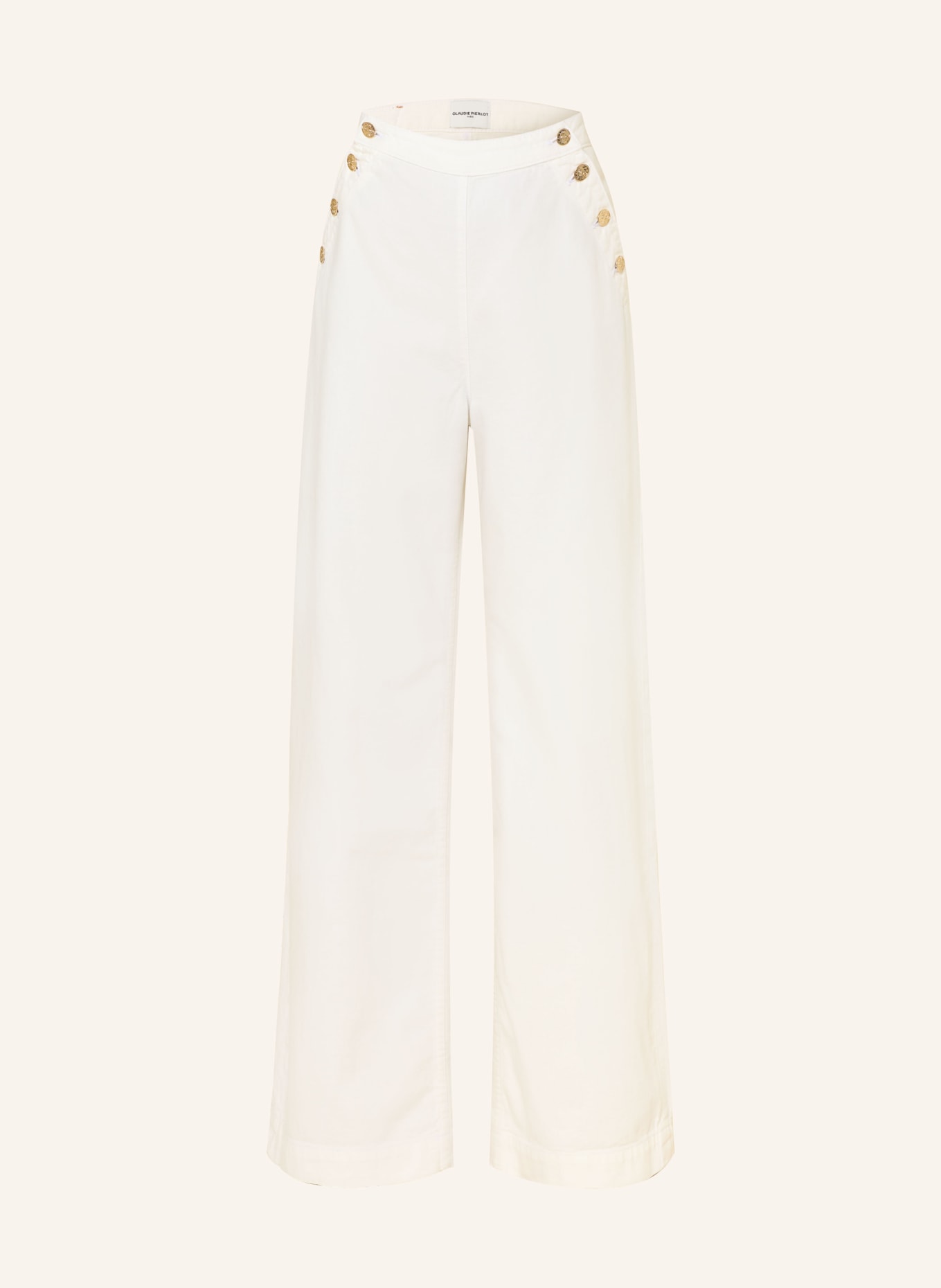 CLAUDIE PIERLOT Wide Leg Jeans: L013 OFF WHITE DENIM