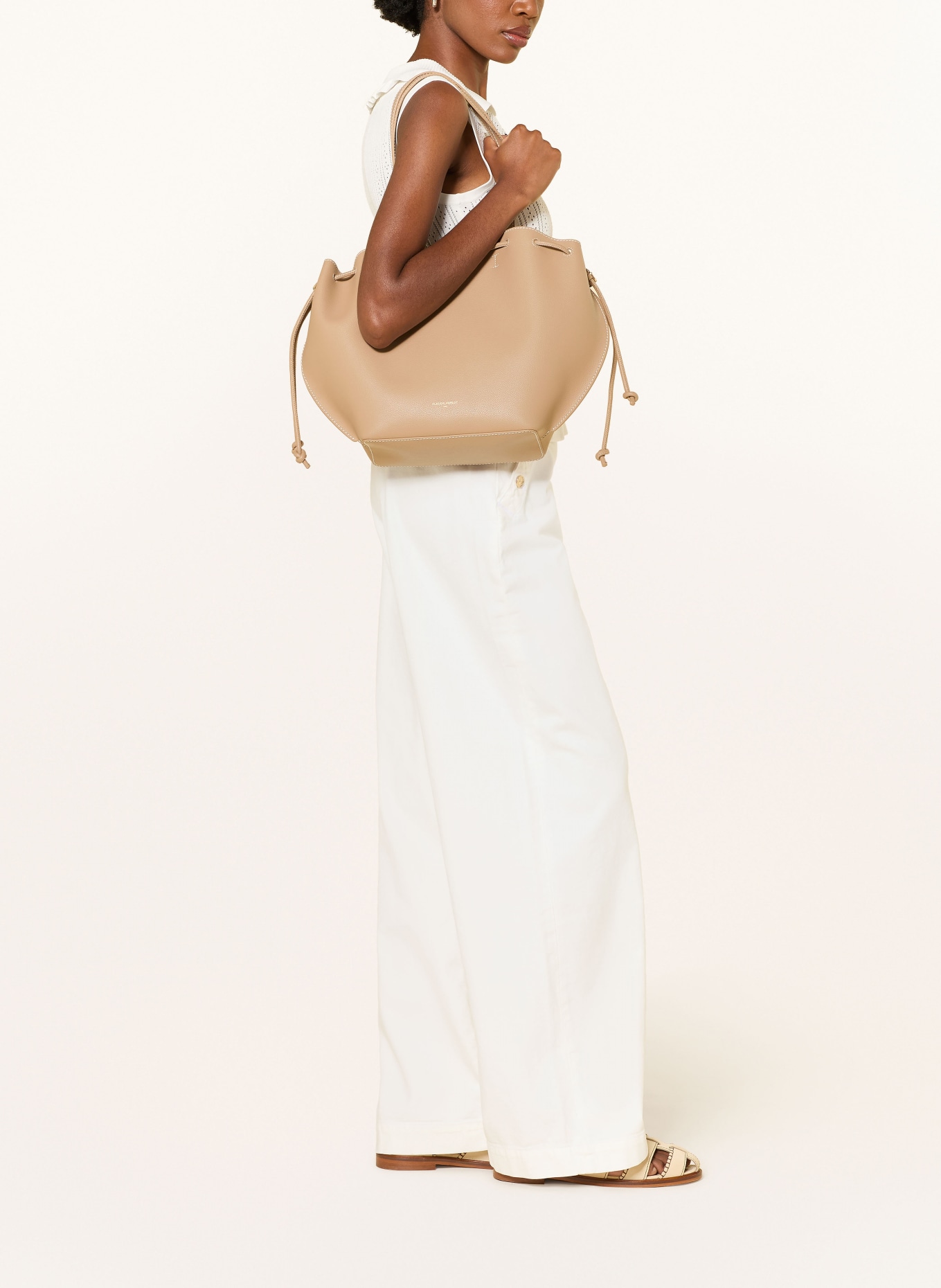CLAUDIE PIERLOT Wide Leg Jeans: L013 OFF WHITE DENIM