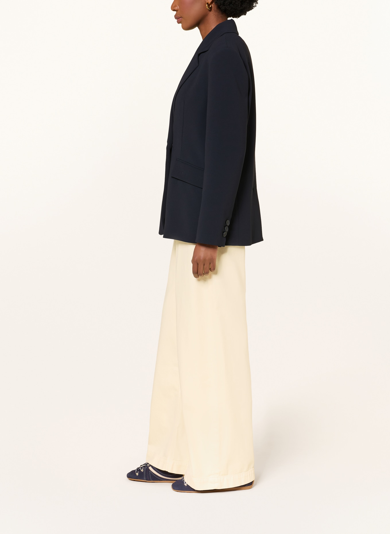 CLAUDIE PIERLOT Dżinsy z szerokimi nogawkami: E003 PALE YELLOW