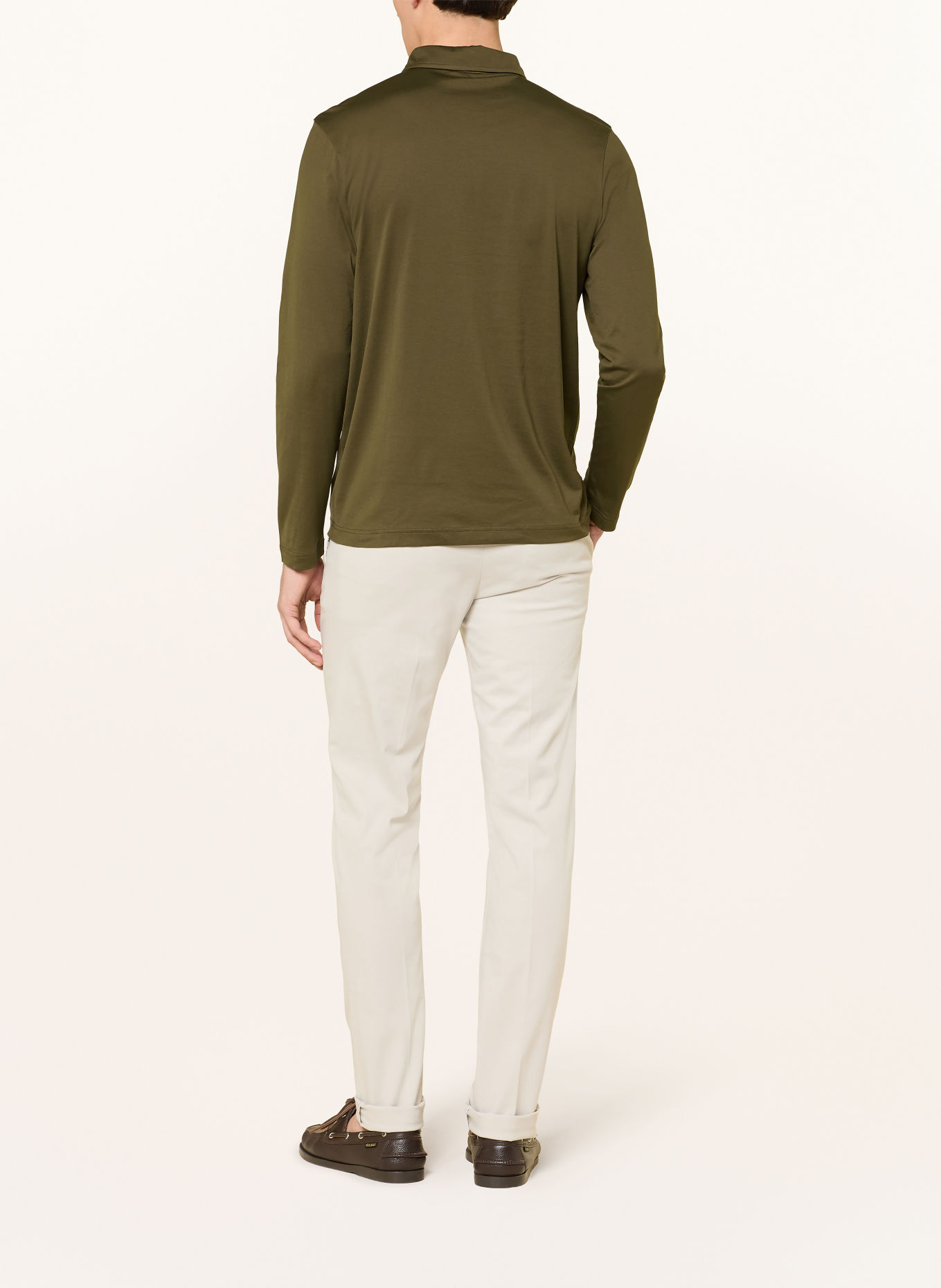 Sunspel Tricou polo din jersey CLASSIC: OLIV