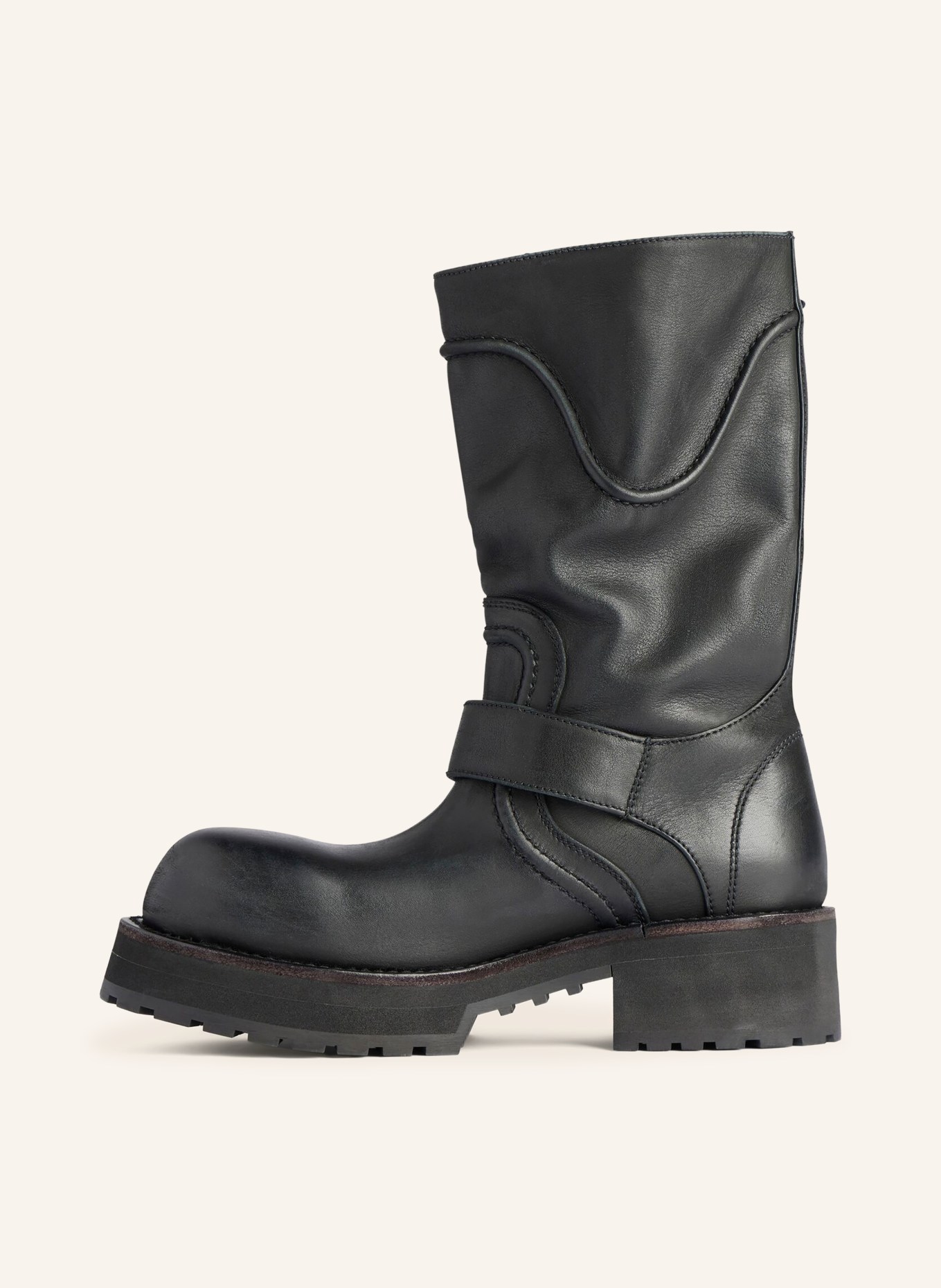 BALENCIAGA Biker Boots VENOM: SCHWARZ / SILBER