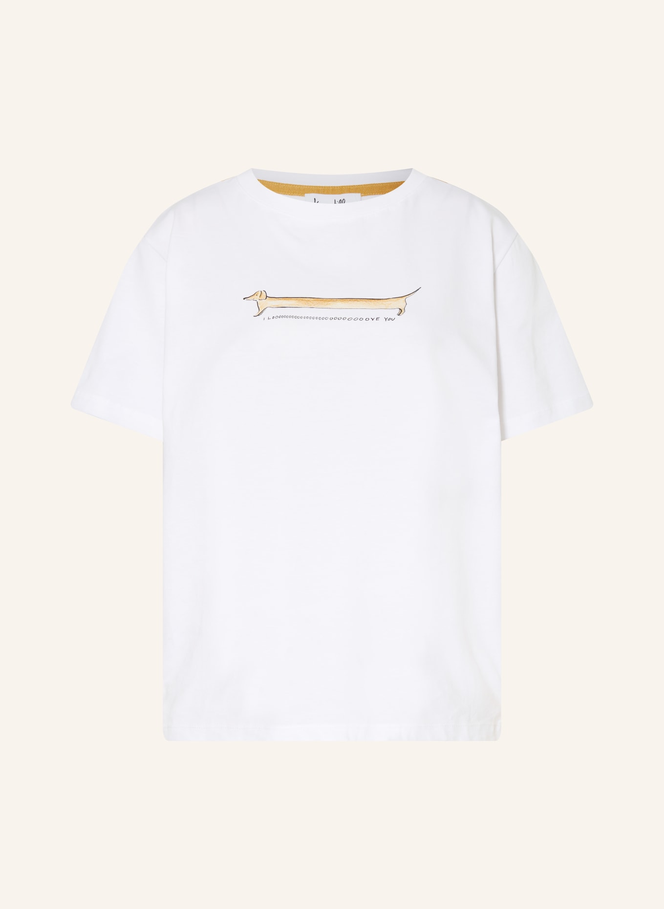 kera till T-Shirt: WEISS / BRAUN
