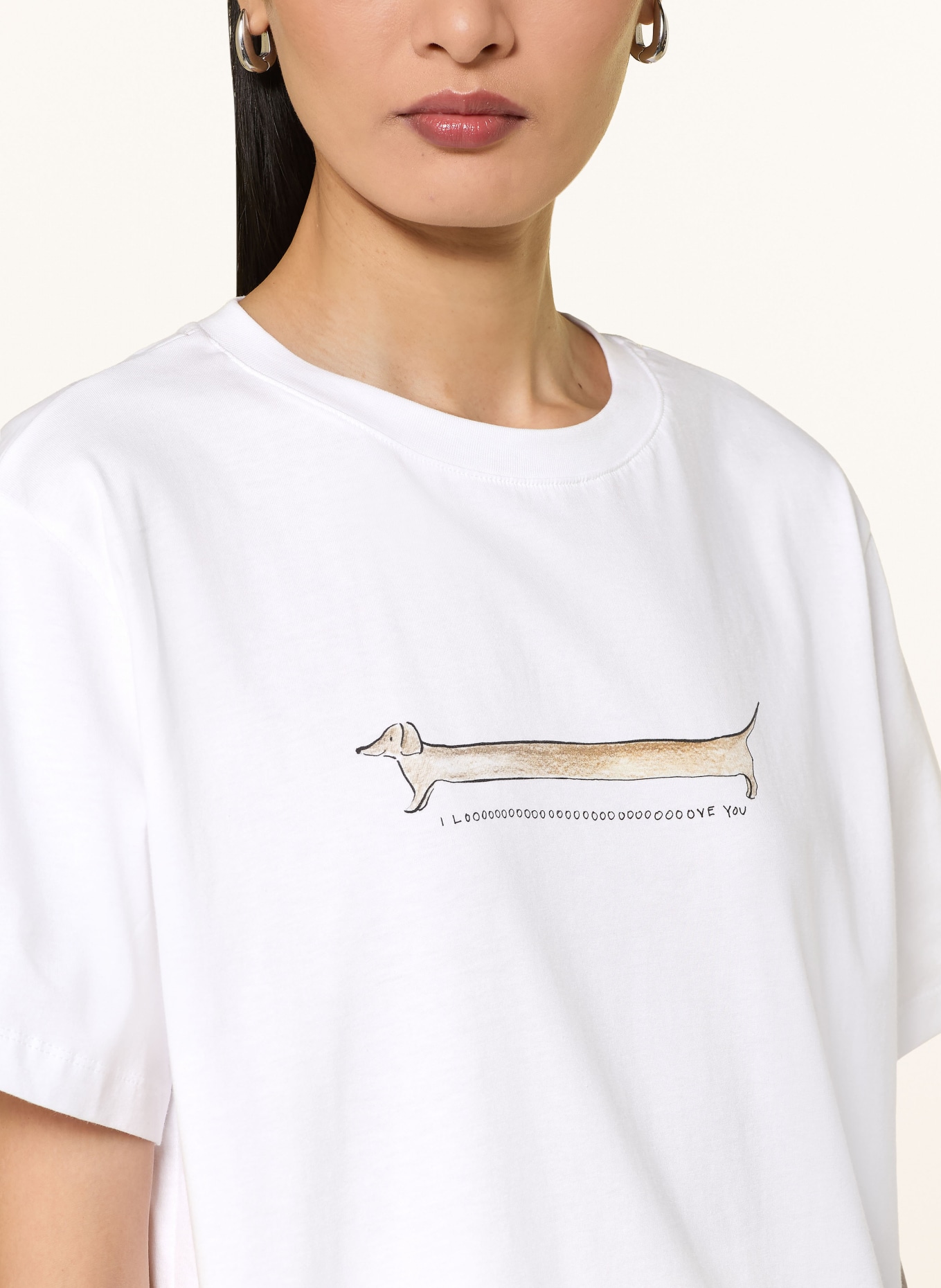 kera till T-Shirt: WEISS / BRAUN