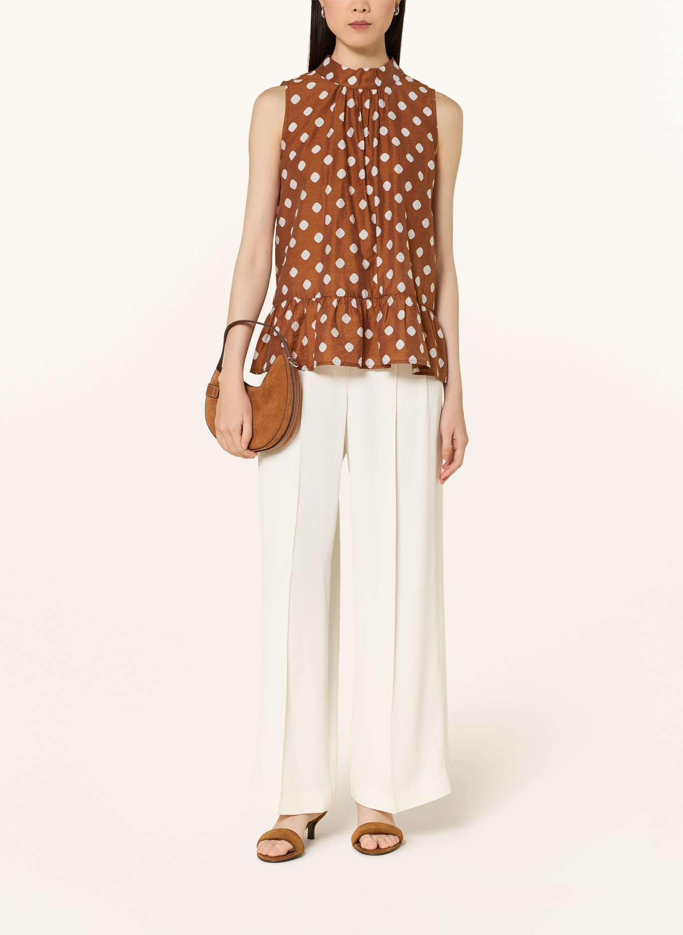 Phase Eight Blouse INDIE: MARRON / BLANC