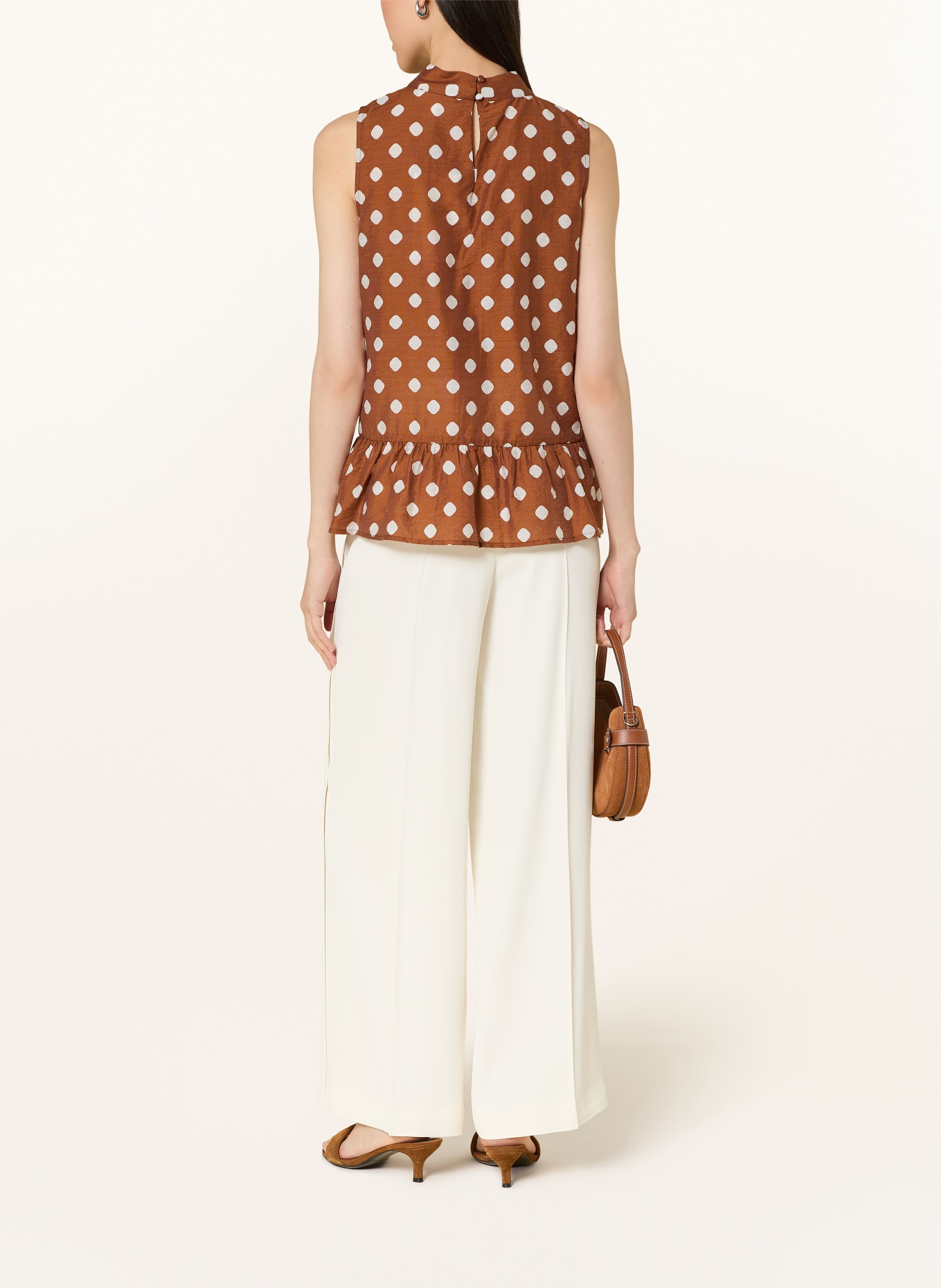 Phase Eight Blouse INDIE: MARRON / BLANC