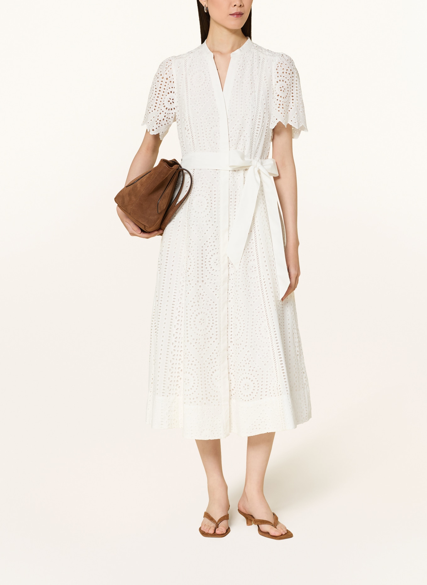 Phase Eight Kleid ALETTA aus Lochspitze: WEISS