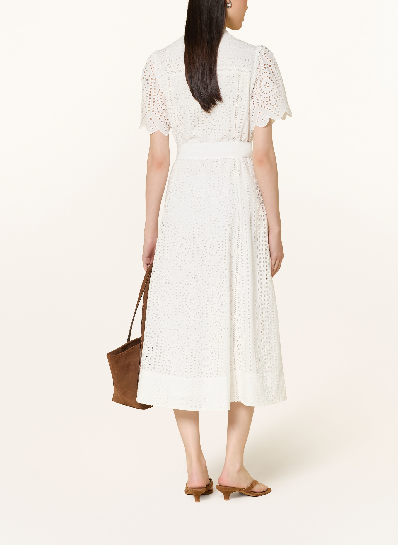 Phase Eight Kleid ALETTA aus Lochspitze: WEISS