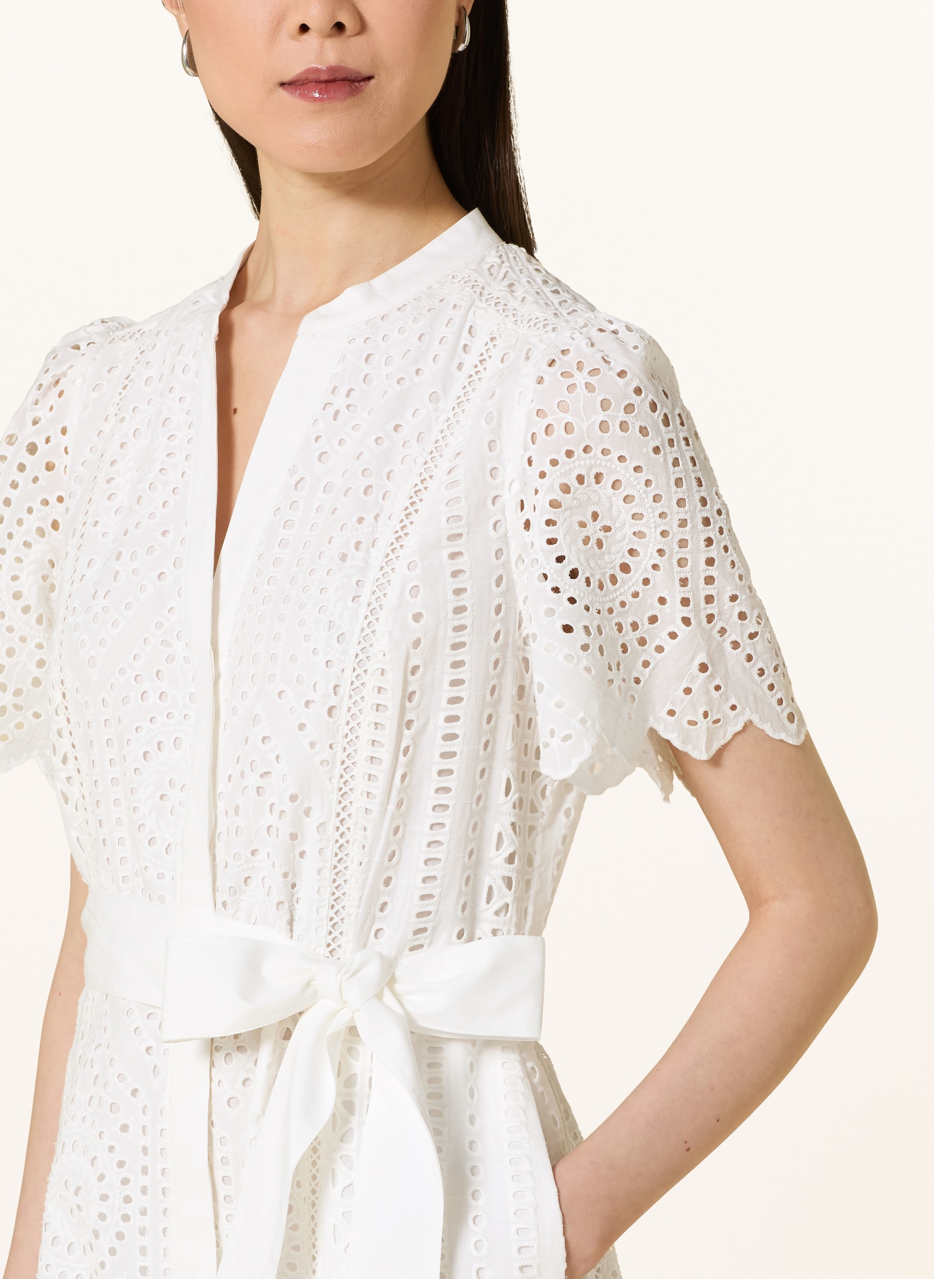 Phase Eight Kleid ALETTA aus Lochspitze: WEISS