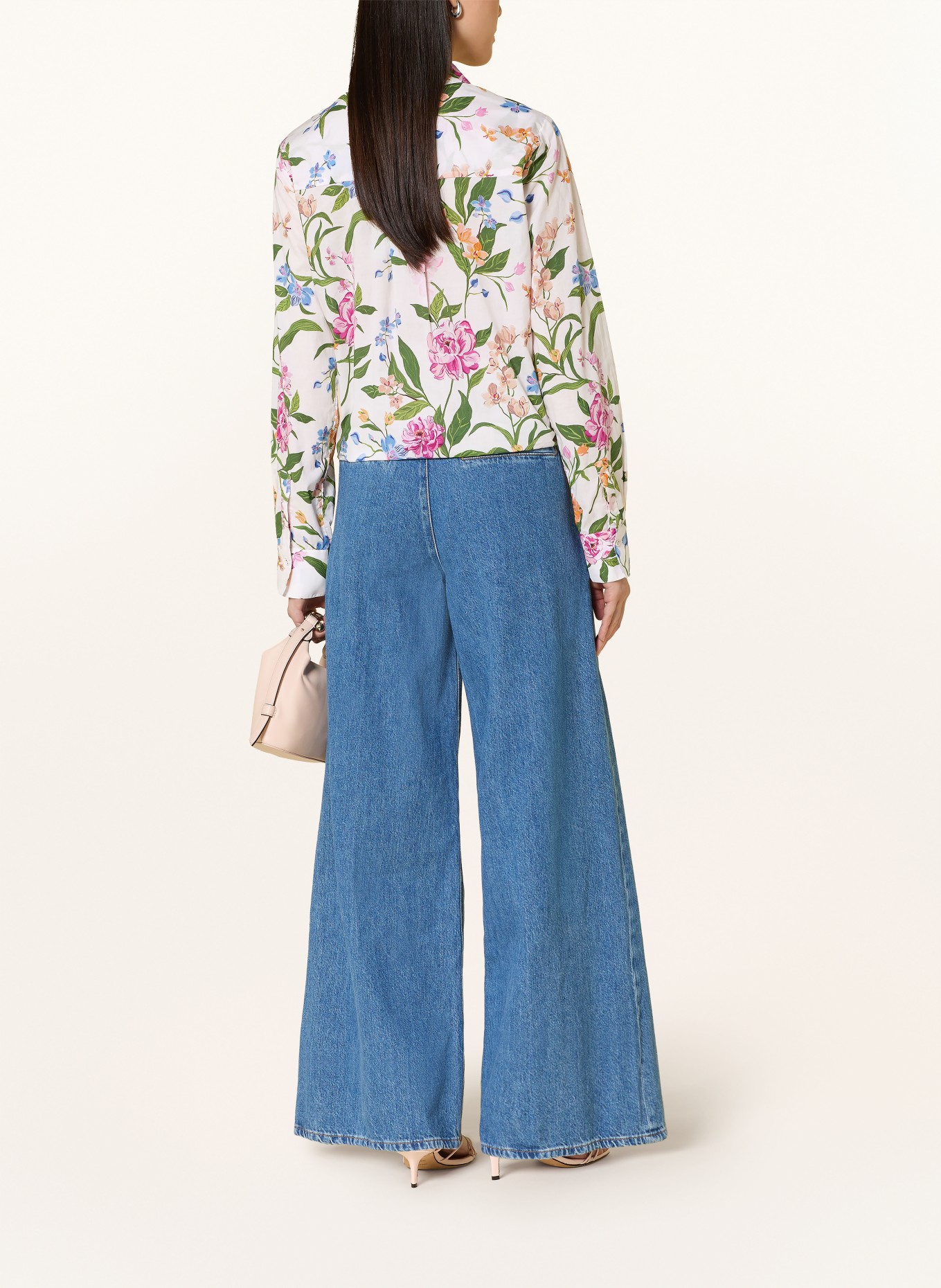 Phase Eight MADDELENA Shirt Blouse: WHITE / PINK / GREEN