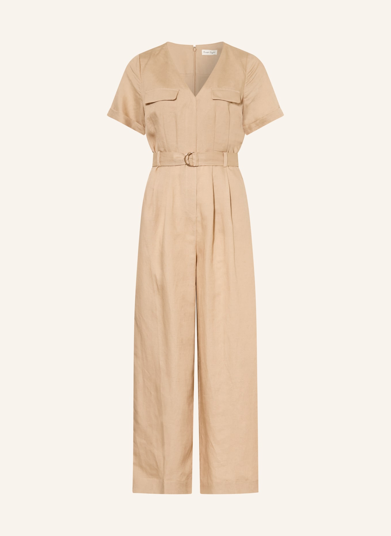 Phase Eight DANIELA Jumpsuit with Linen: CAMEL