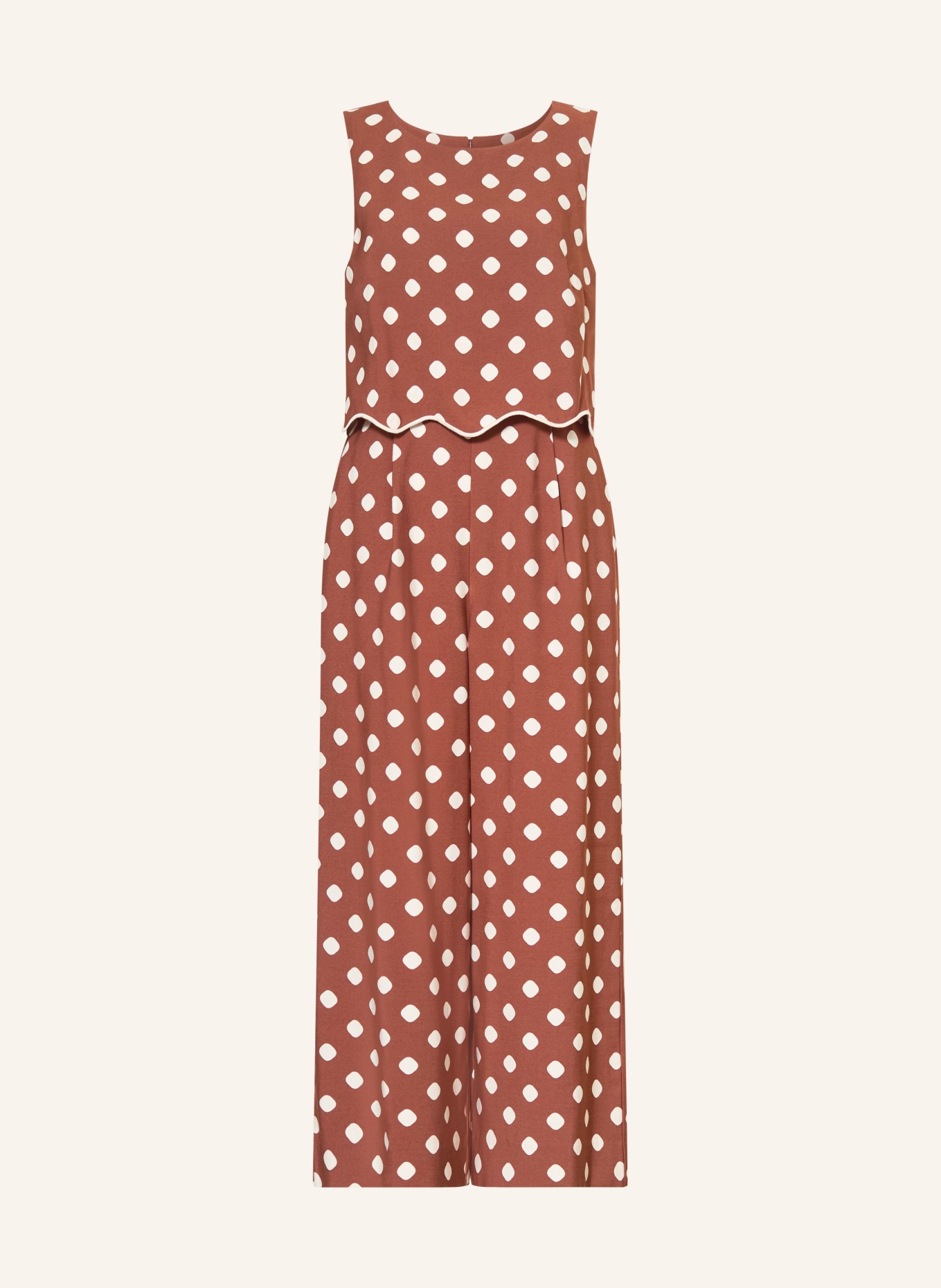 Phase Eight ALIA TAN Jumpsuit: BROWN / WHITE