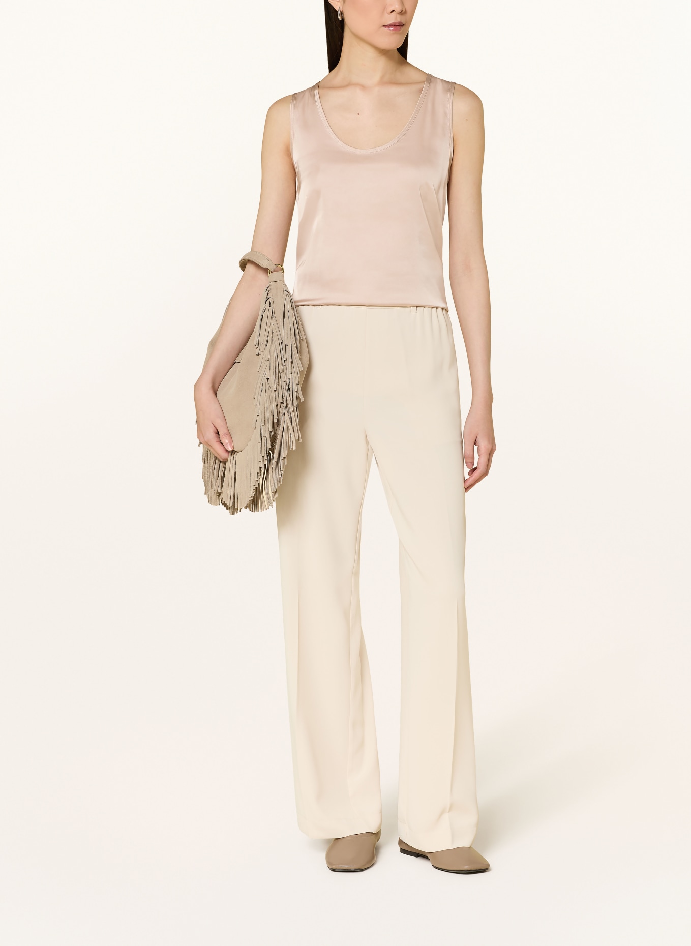 Phase Eight Top EDIE z mieszanki materiałów: BEŻOWY