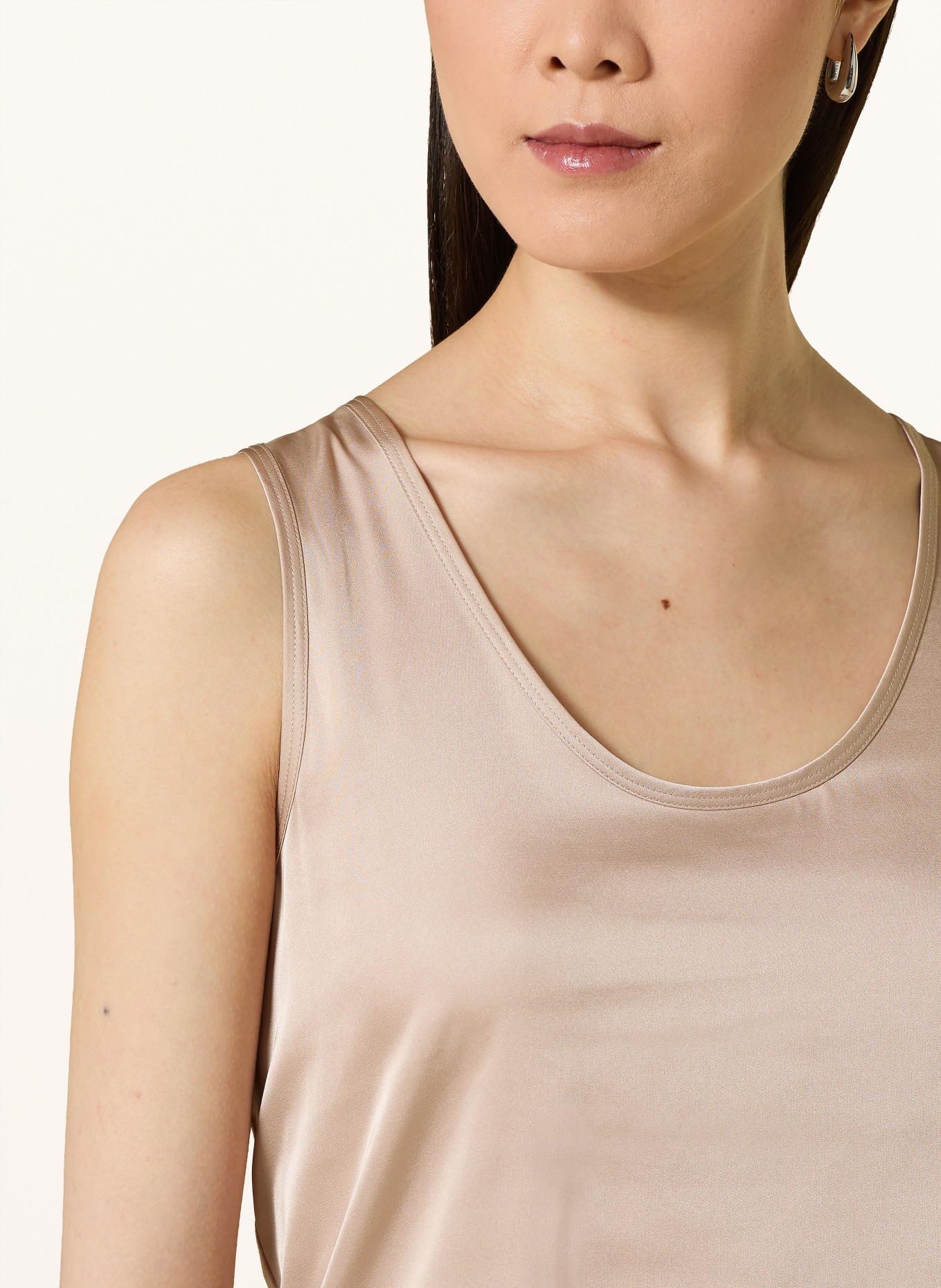 Phase Eight Top EDIE z mieszanki materiałów: BEŻOWY