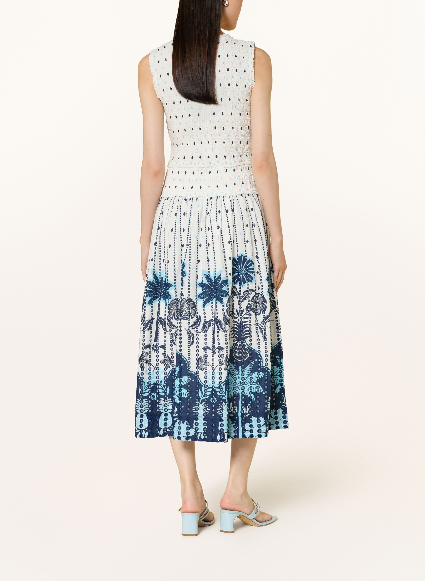 Phase Eight Kleid CHIARA: WEISS / HELLBLAU / DUNKELBLAU