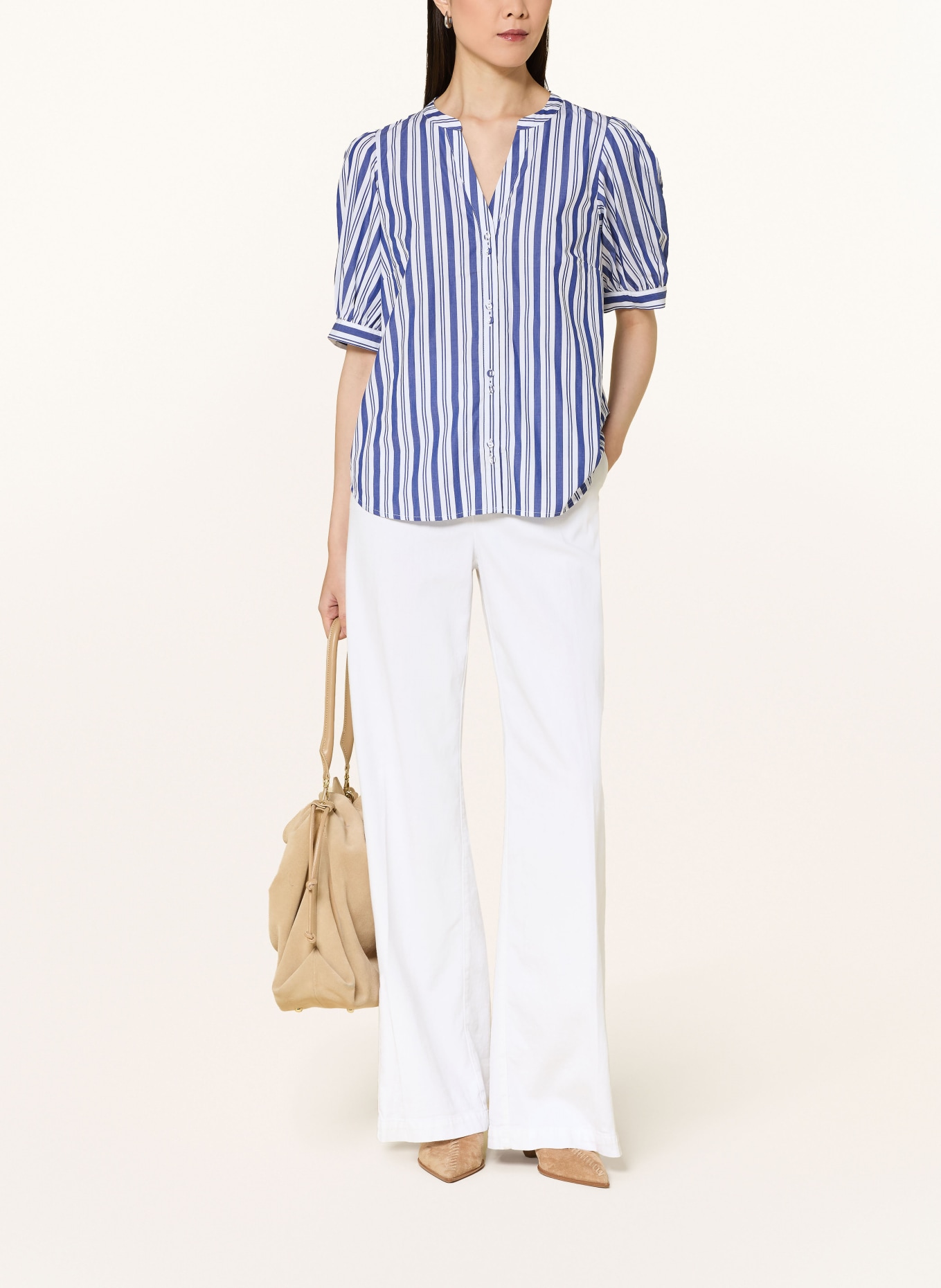 Phase Eight Blouse ARIANA: BLAUW / WIT
