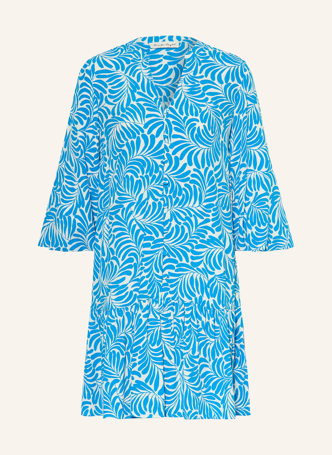 Phase Eight Jurk PHOEBE met 3/4-mouwen: NEONBLAUW / WIT