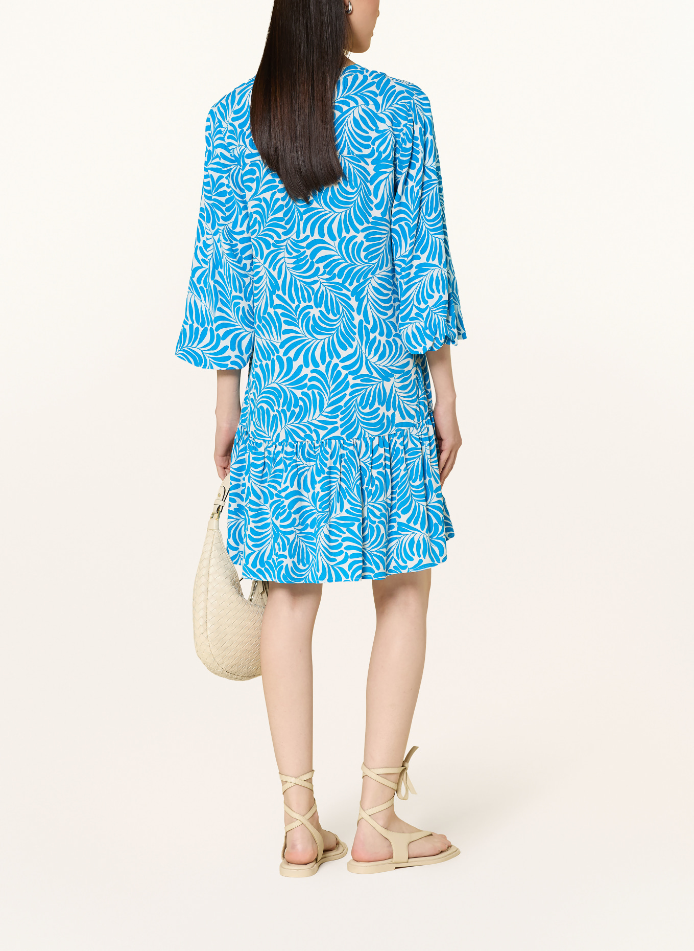 Phase Eight Jurk PHOEBE met 3/4-mouwen: NEONBLAUW / WIT