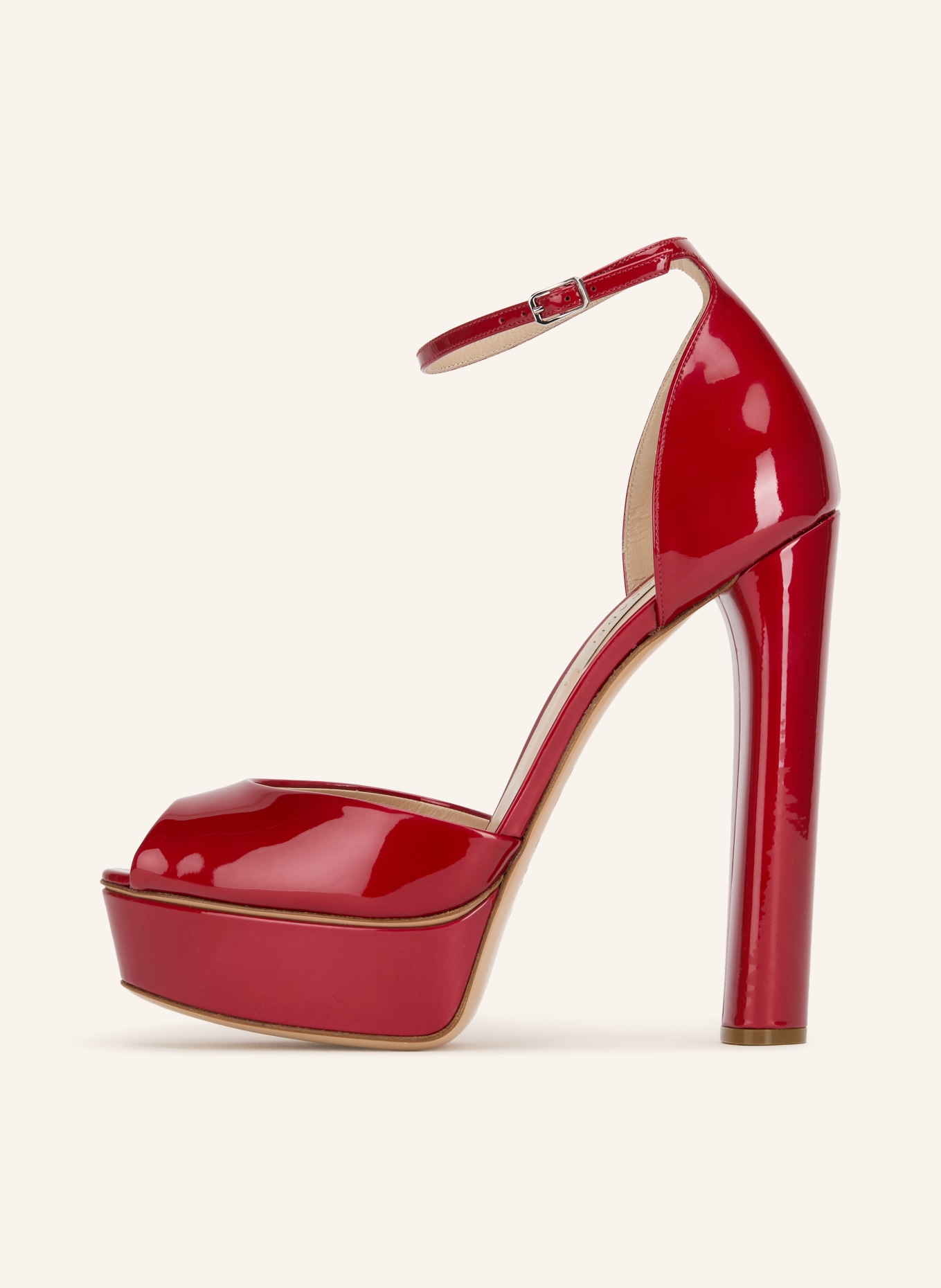 CASADEI SAMURAI Platform Sandals: DARK RED