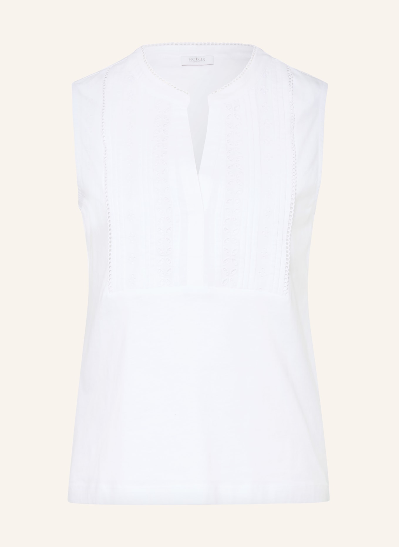 HOBBS Blusentop MILLIE mit Lochspitze: WEISS