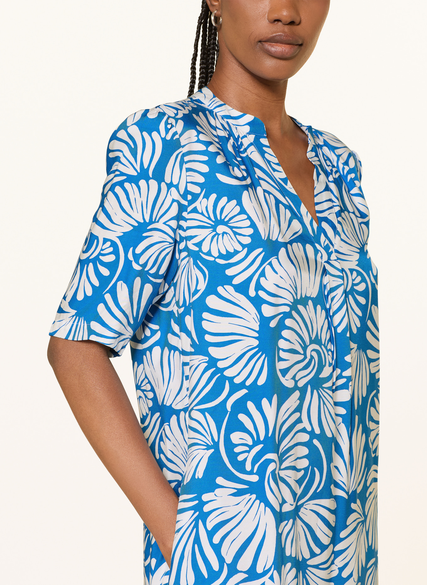 HOBBS Rochie LUCILLE: ALBASTRU / ALB
