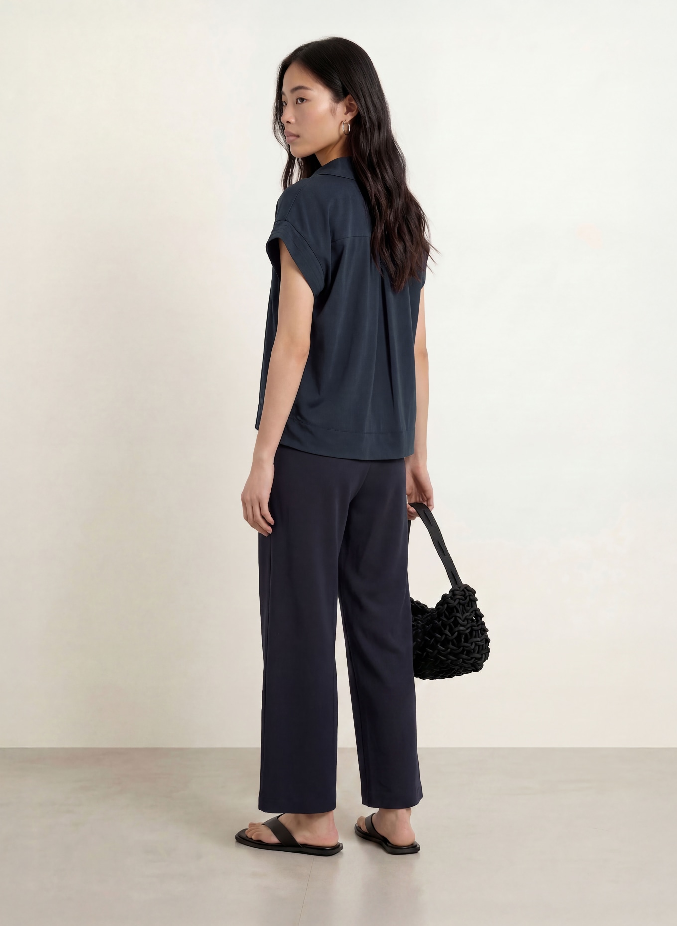 OPUS Blusenshirt SINULA: DUNKELBLAU