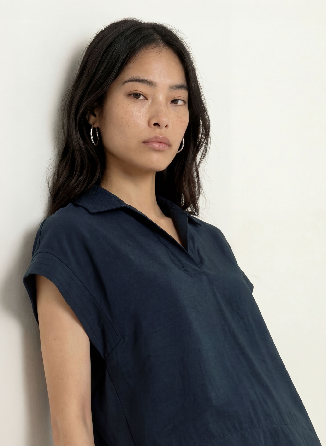 OPUS Blusenshirt SINULA: DUNKELBLAU