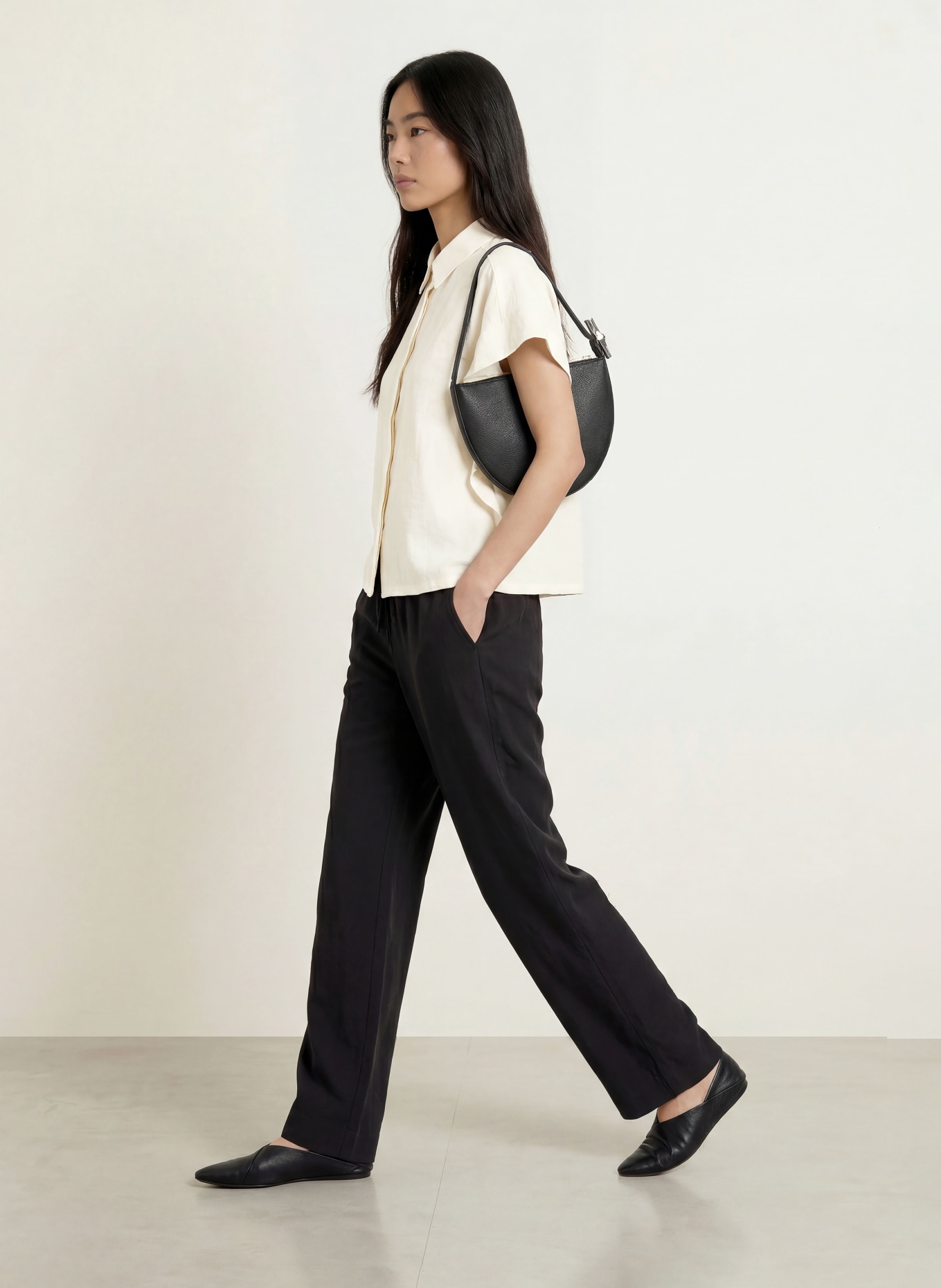 OPUS Blusenshirt FESTELLE: ECRU