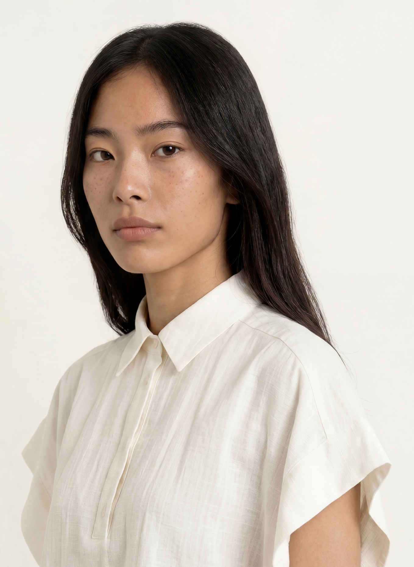 OPUS Blusenshirt FESTELLE: ECRU