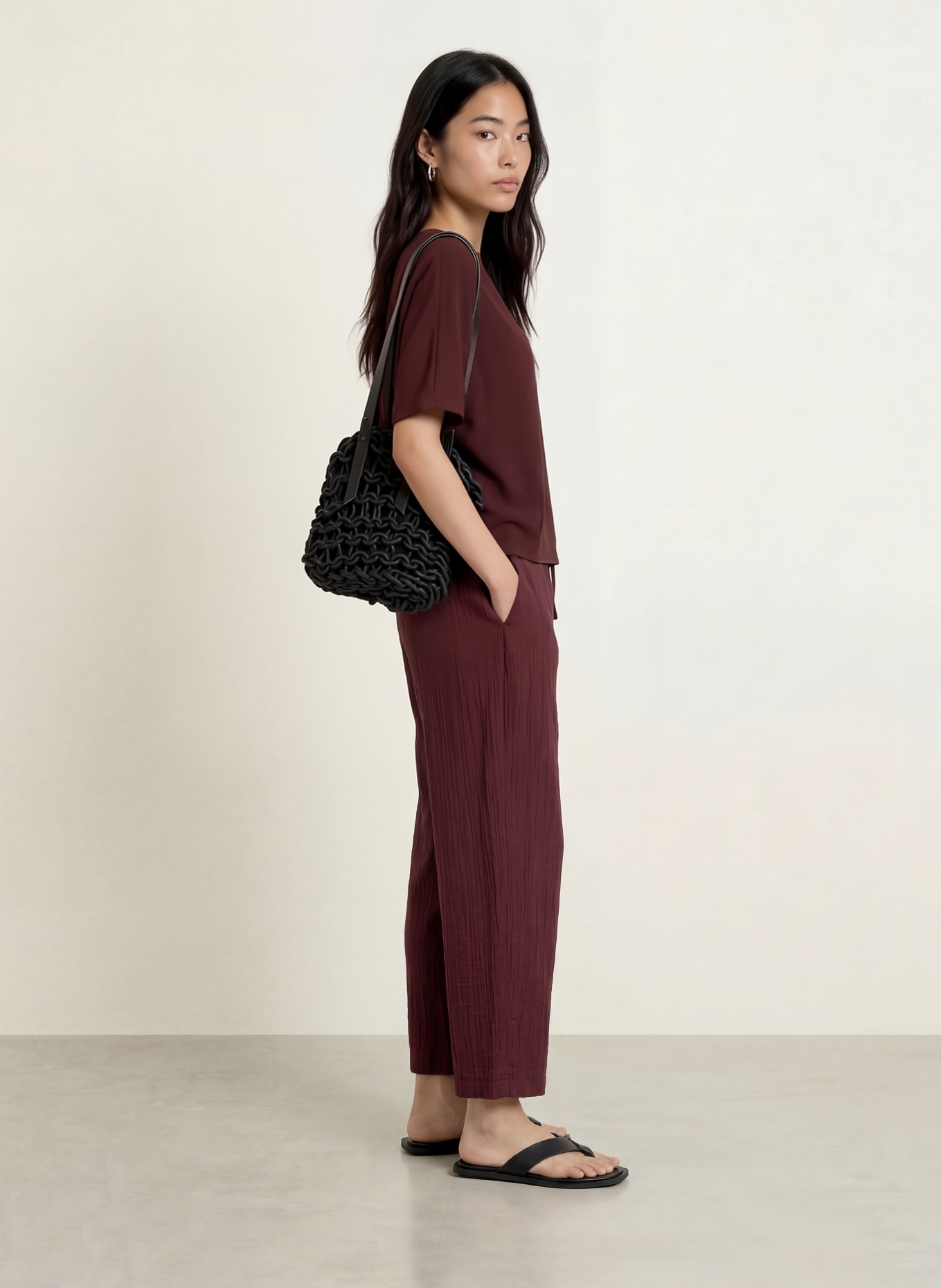 OPUS MAROU Culottes: DARK RED