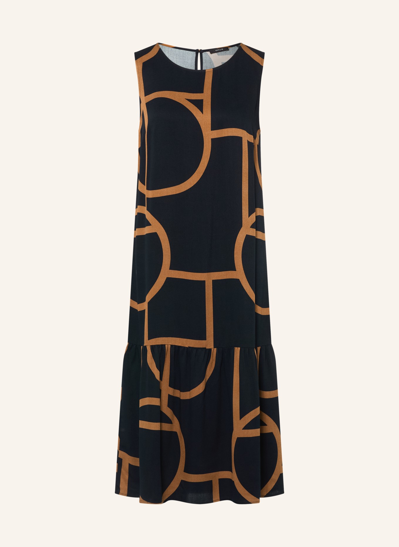 OPUS WICY Dress: BLACK / BROWN
