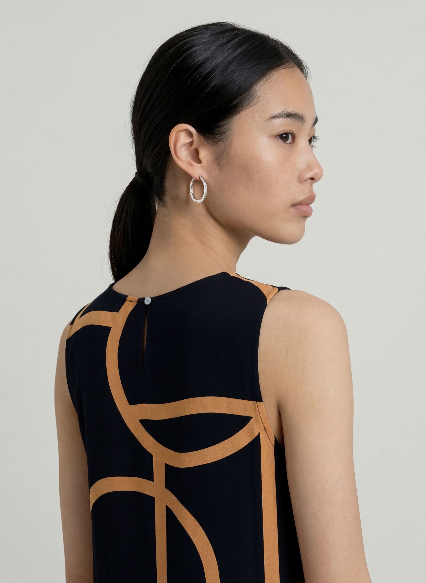 OPUS WICY Dress: BLACK / BROWN