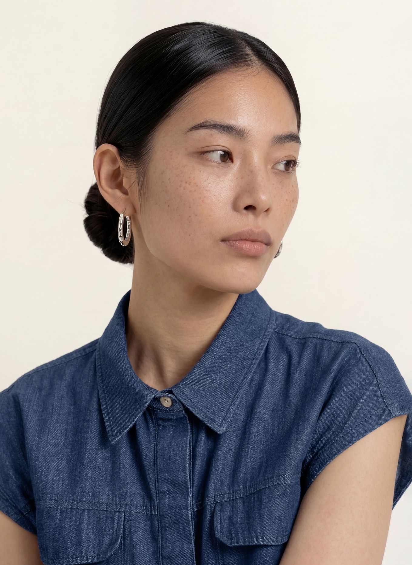 OPUS Jeansbluse FULISMA: BLÅ