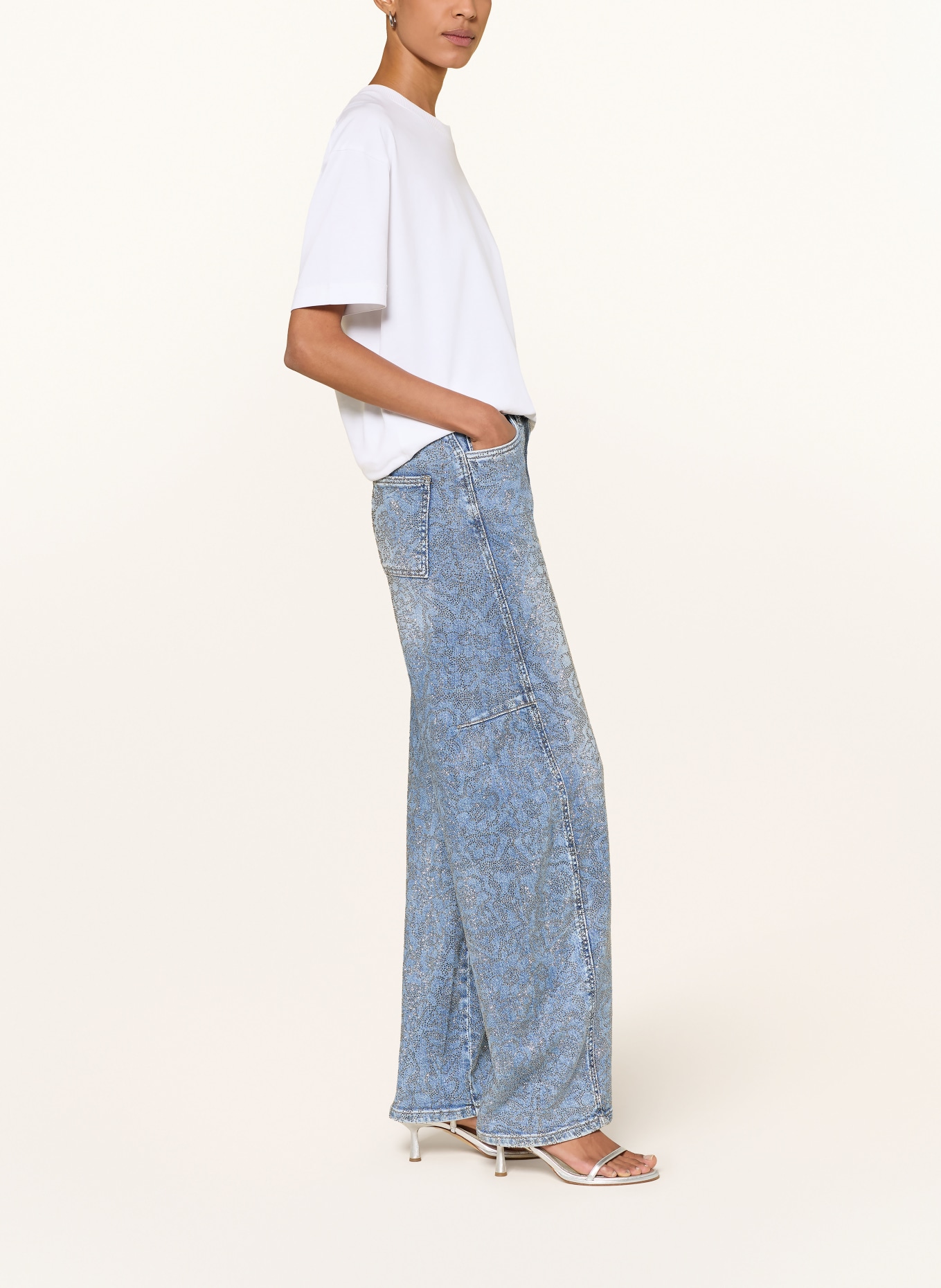miss goodlife Barrel-jeans MANDAL met sierstenen: 24 BLUE