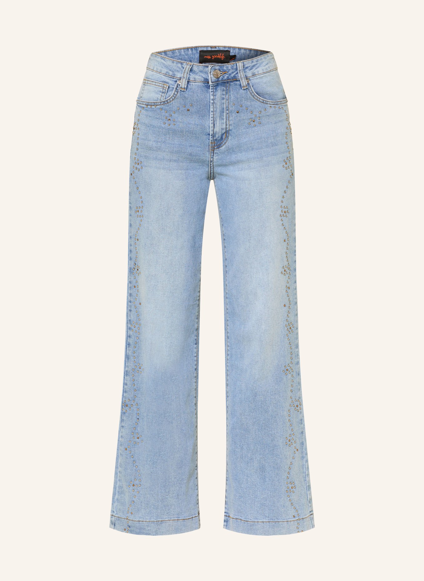 miss goodlife Flared Jeans mit Nieten: 24 BLUE