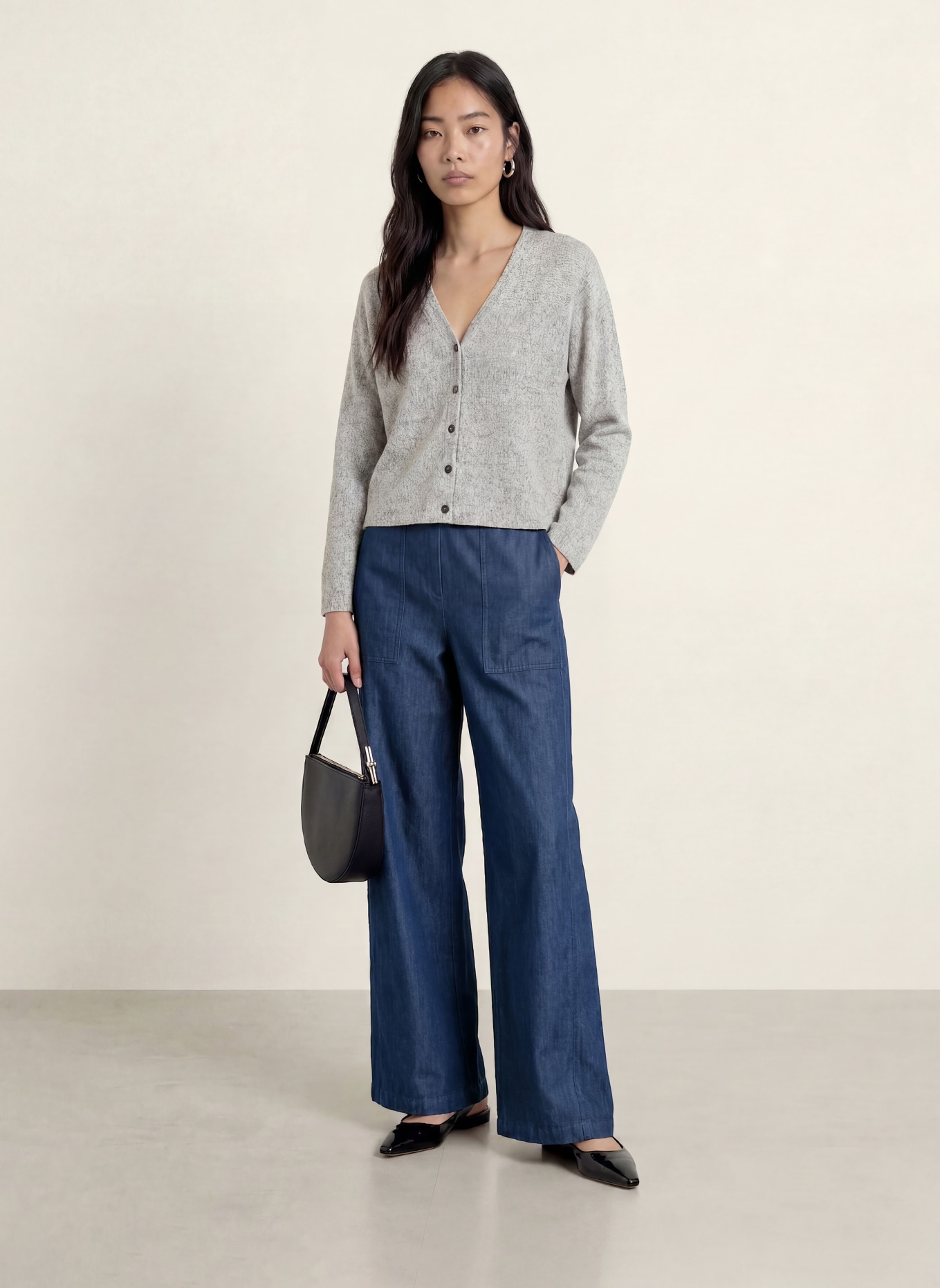 OPUS Wide-Leg Jeans MELANE: 70259 mid oxford blue