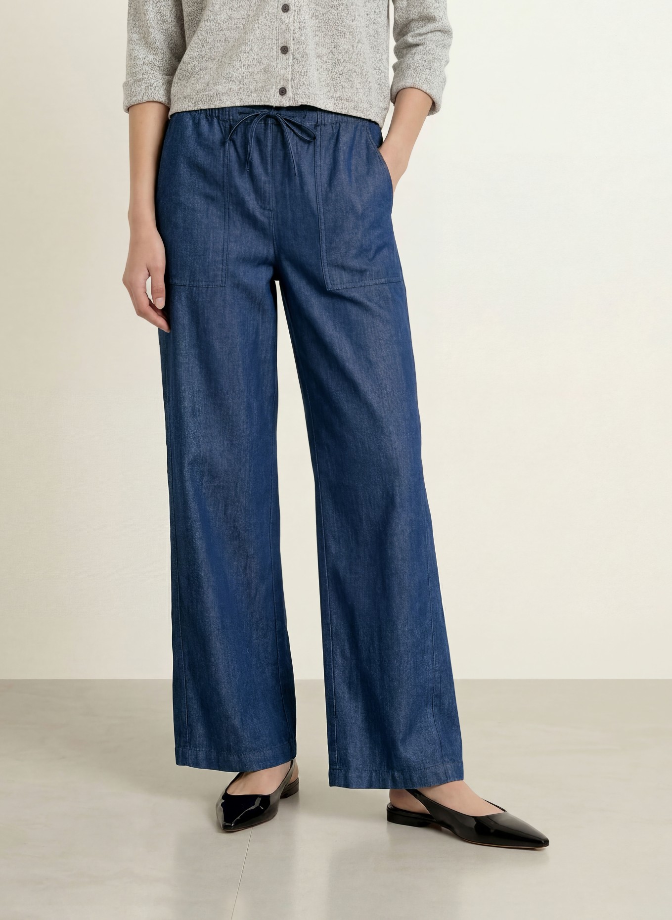 OPUS Wide-Leg Jeans MELANE: 70259 mid oxford blue